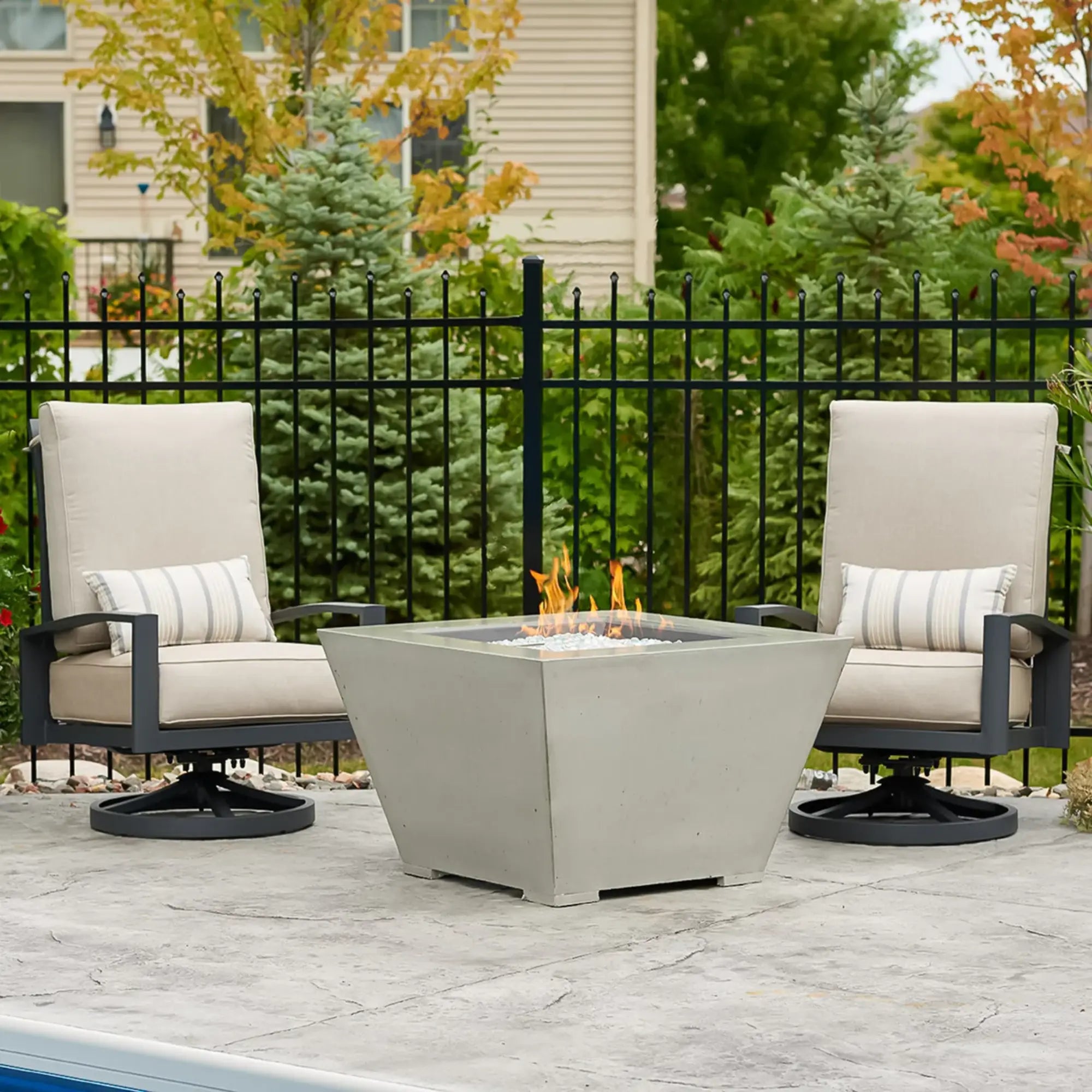 Cove 37″ Trapezoid Gas Fire Pit – The Outdoor GreatRoom Company