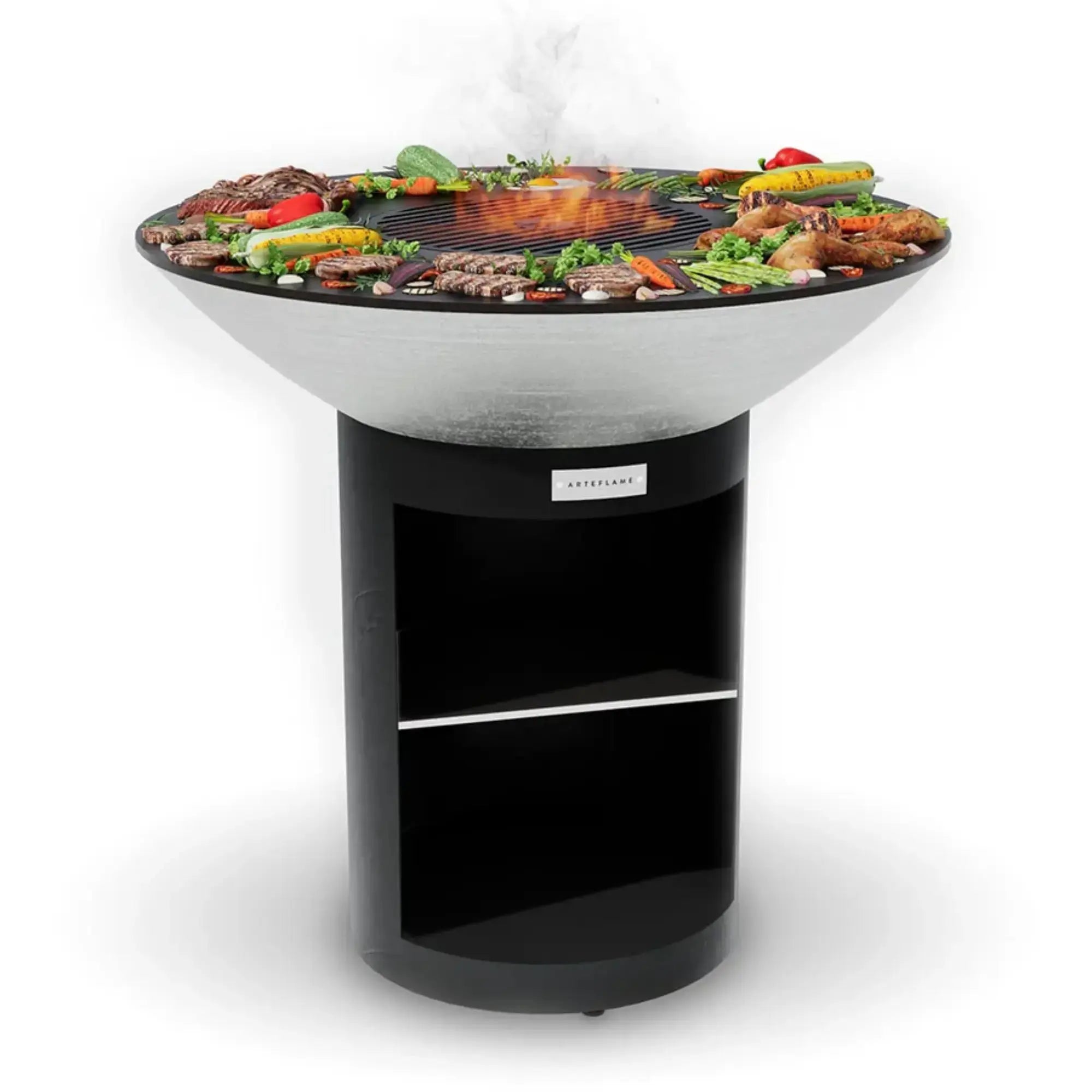 Arteflame 40" Flat Top Grill with Classic Storage Base Arteflame