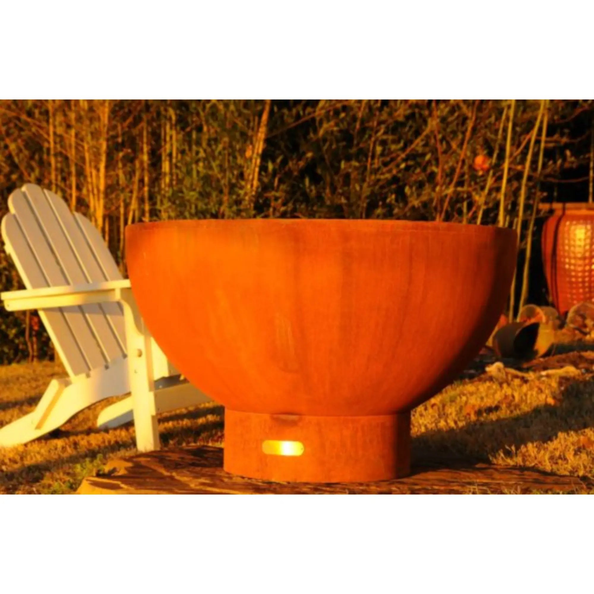 Crater 36″ Round Wood Burning Fire Pit – Carbon Steel by Fire Pit Art Fire Pit Art
