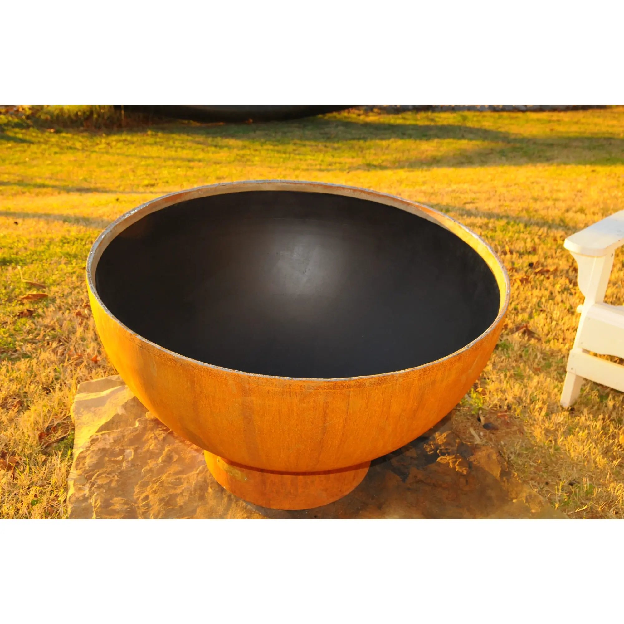 Crater 36″ Round Wood Burning Fire Pit – Carbon Steel by Fire Pit Art Fire Pit Art