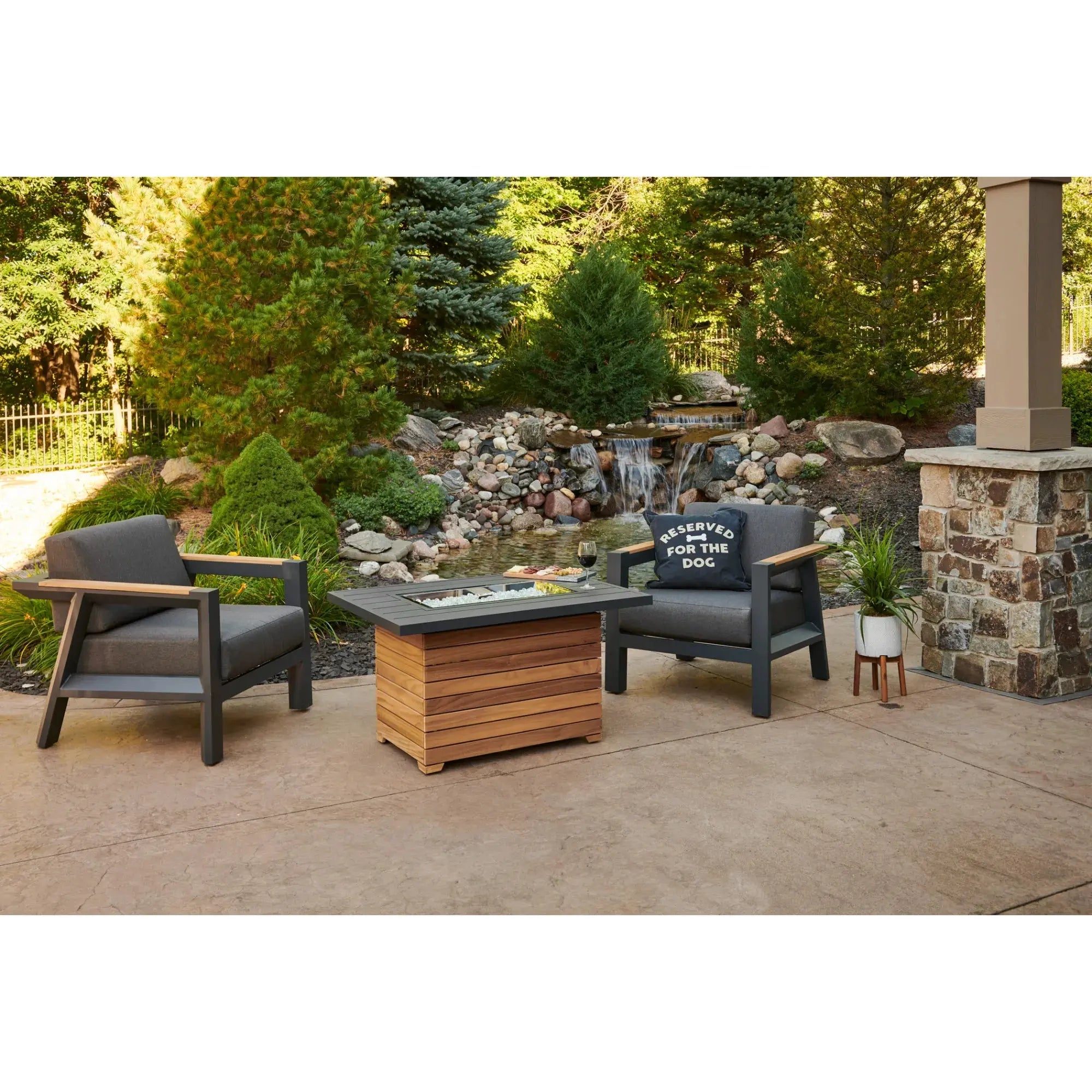 Darien 42″ Rectangular Gas Fire Pit Table – The Outdoor GreatRoom Company The Outdoor GreatRoom Company