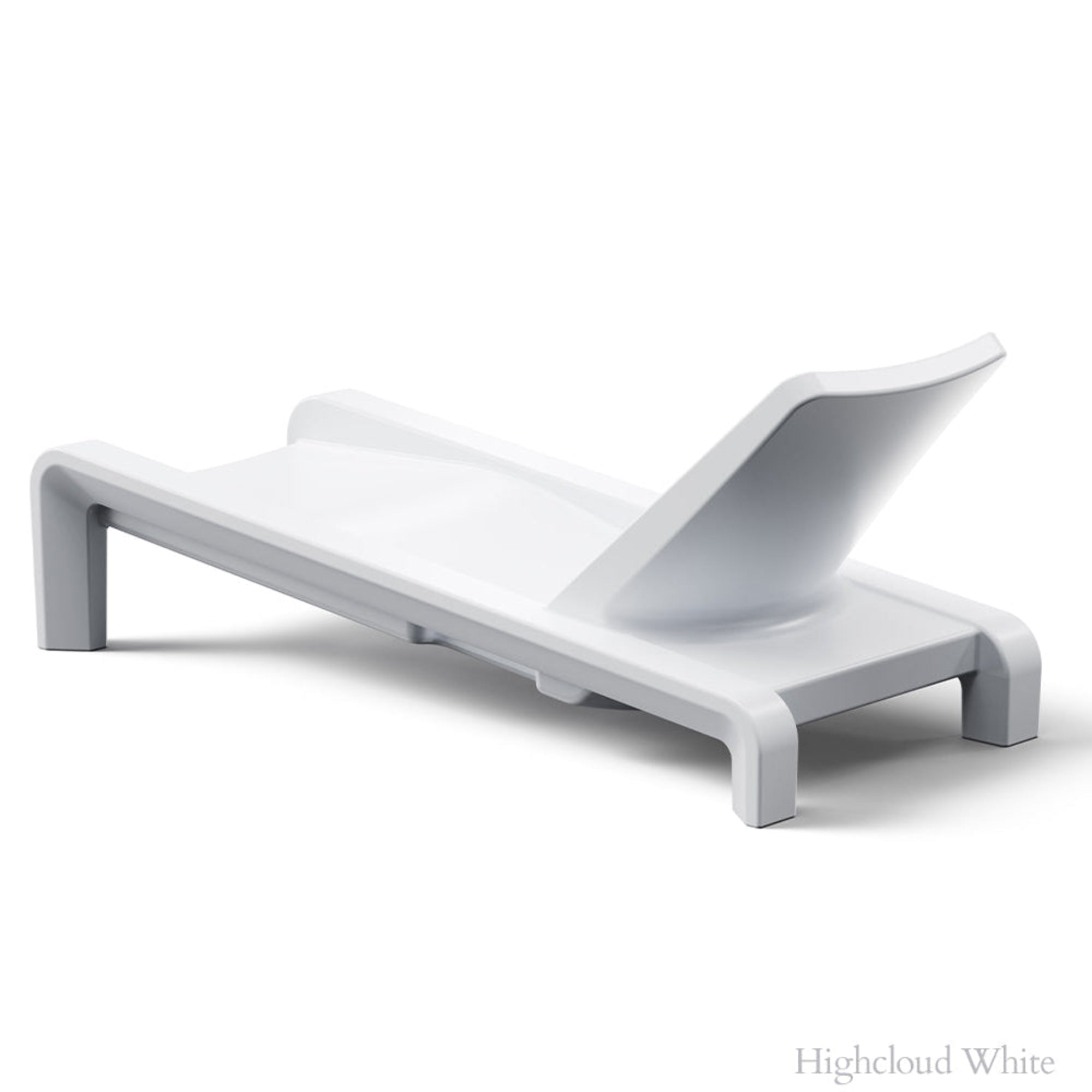 White lounge chair on a white background