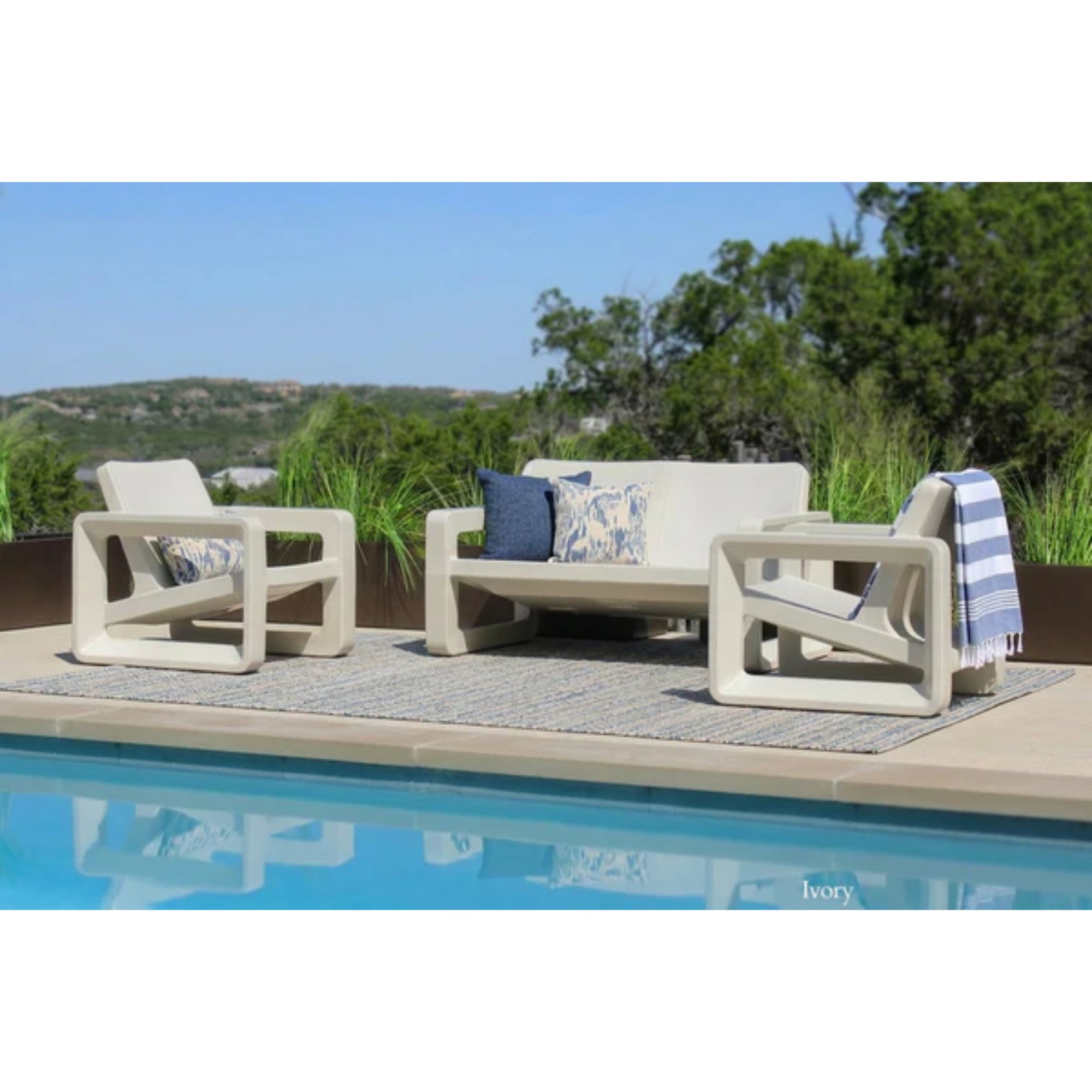 Deck Loveseat | Modern Outdoor Resin Loveseat — Tupelo Goods Tupelo Goods
