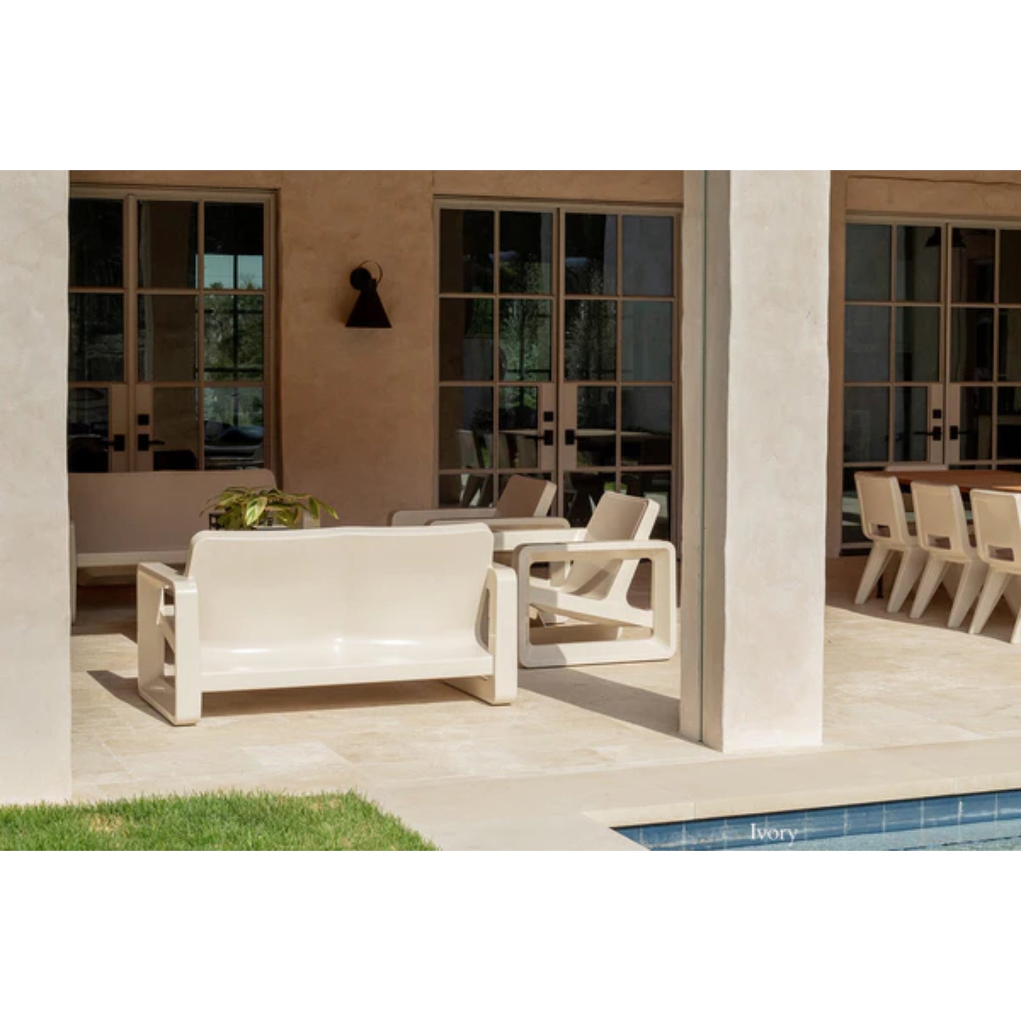 Deck Loveseat | Modern Outdoor Resin Loveseat — Tupelo Goods Tupelo Goods