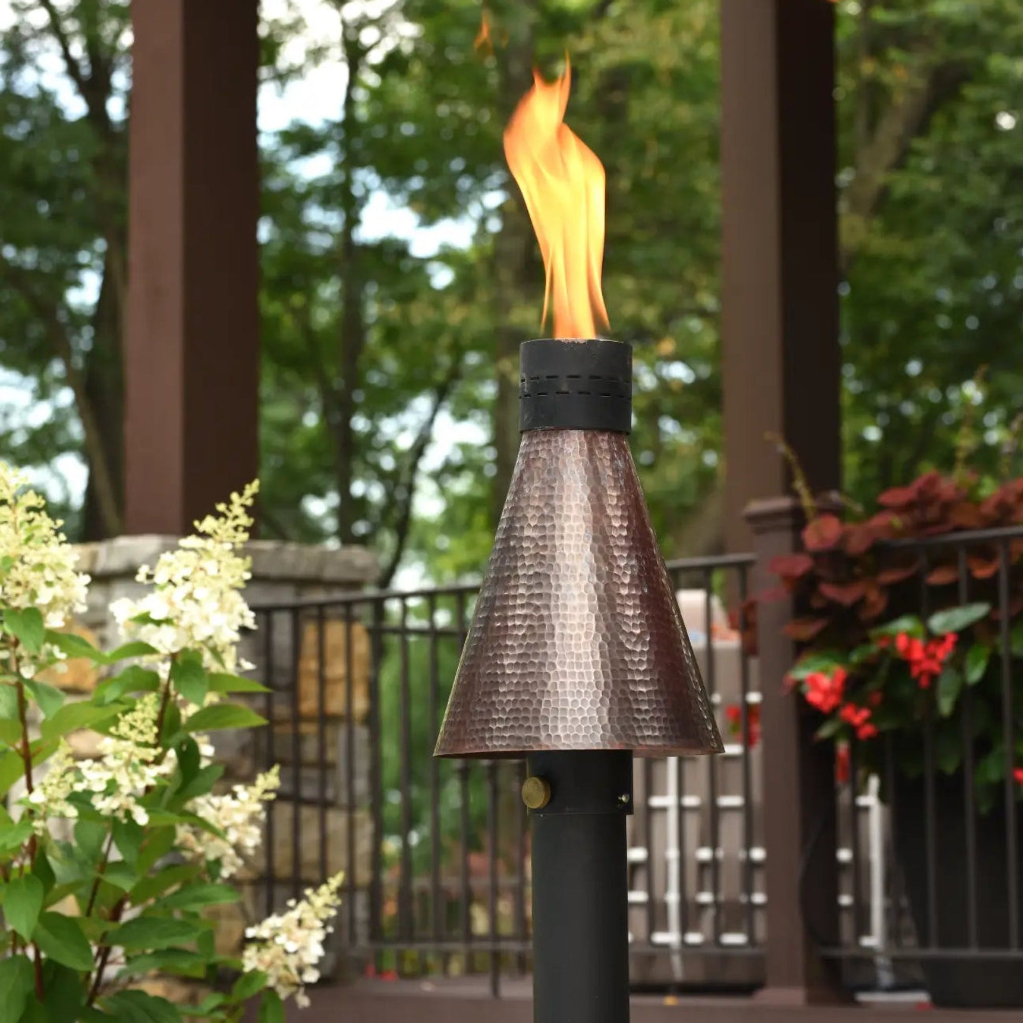 HPC TK Torch – Hammered Copper – Match Lit – Natural Gas – 96" Post