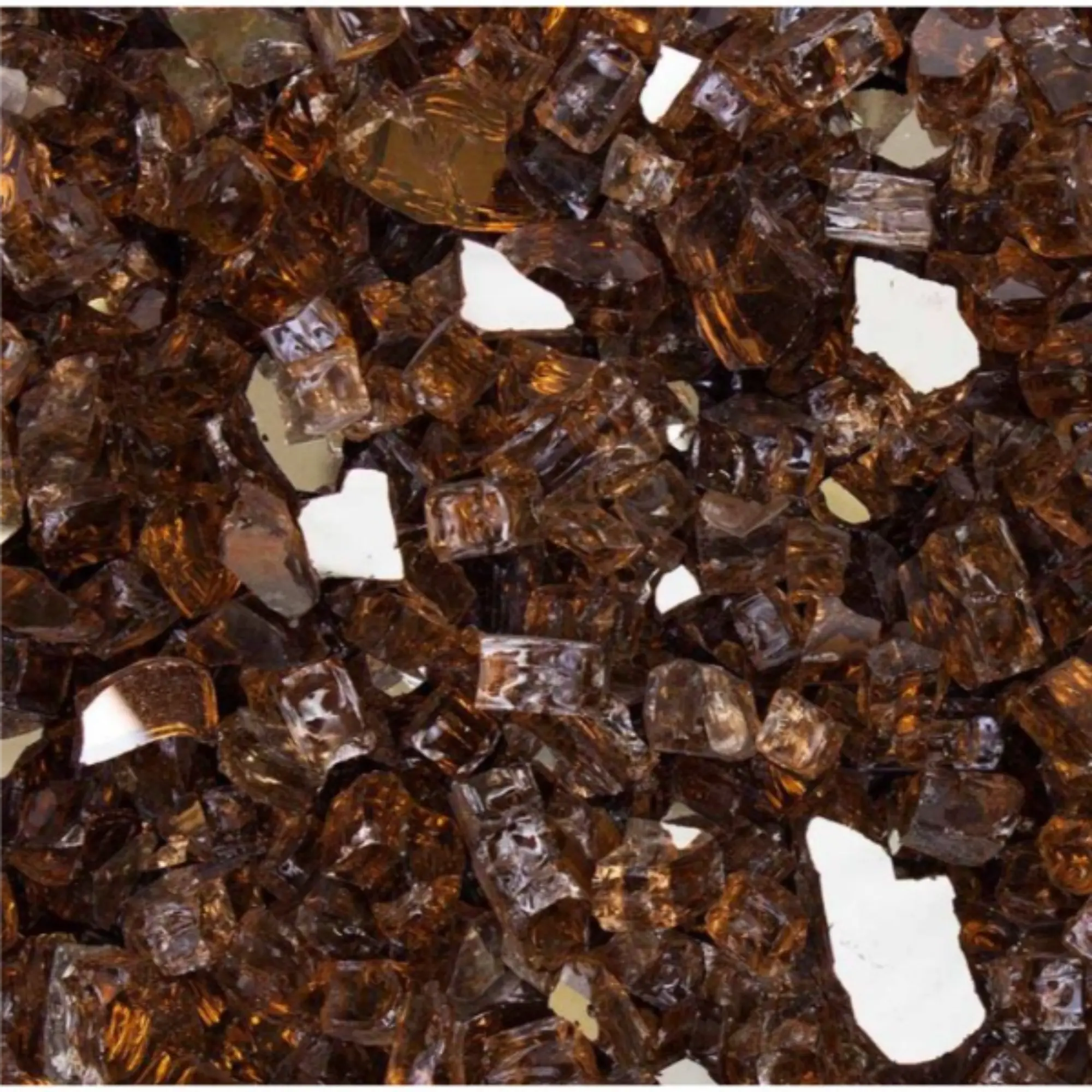 Copper Reflective Fireglass – ½” Crushed (25 lb Tub) Hargrove Hearth Products
