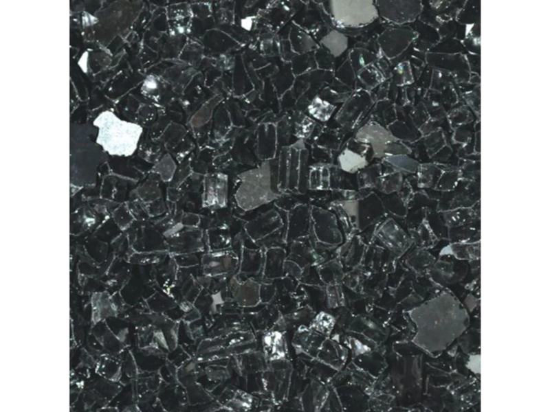 Black Hargrove Fireglass – ½” Crushed (25 lb Tub)