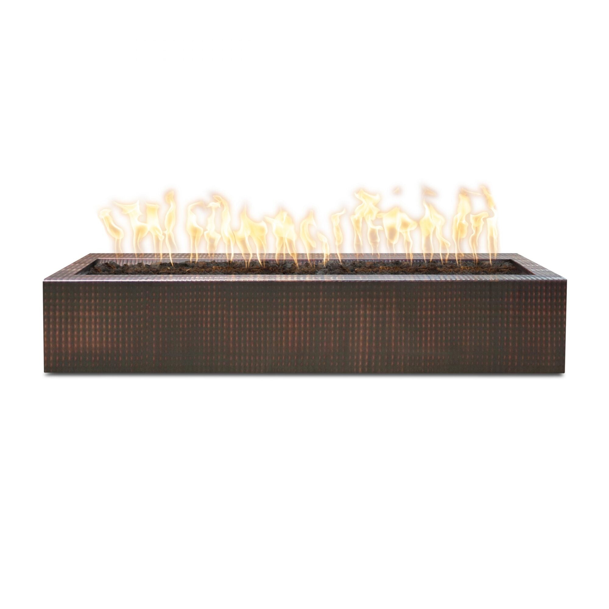 Eaves 72″ Linear Hammered Copper Gas Fire Pit – The Outdoor Plus