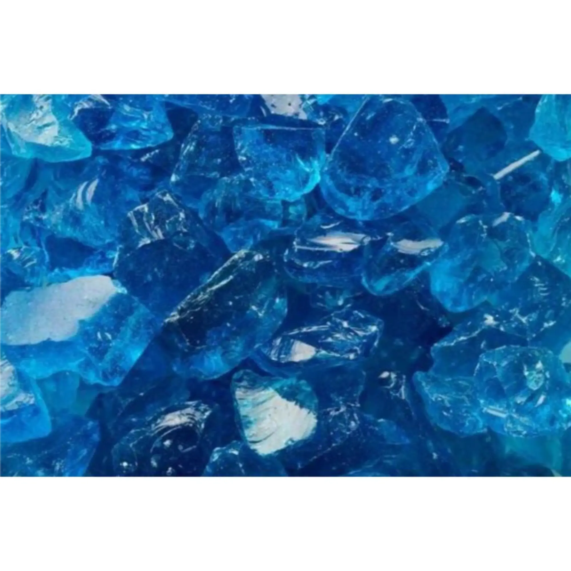 Turquoise Classic Fireglass – ½” Crushed (25 lb Tub) Hargrove Hearth Products