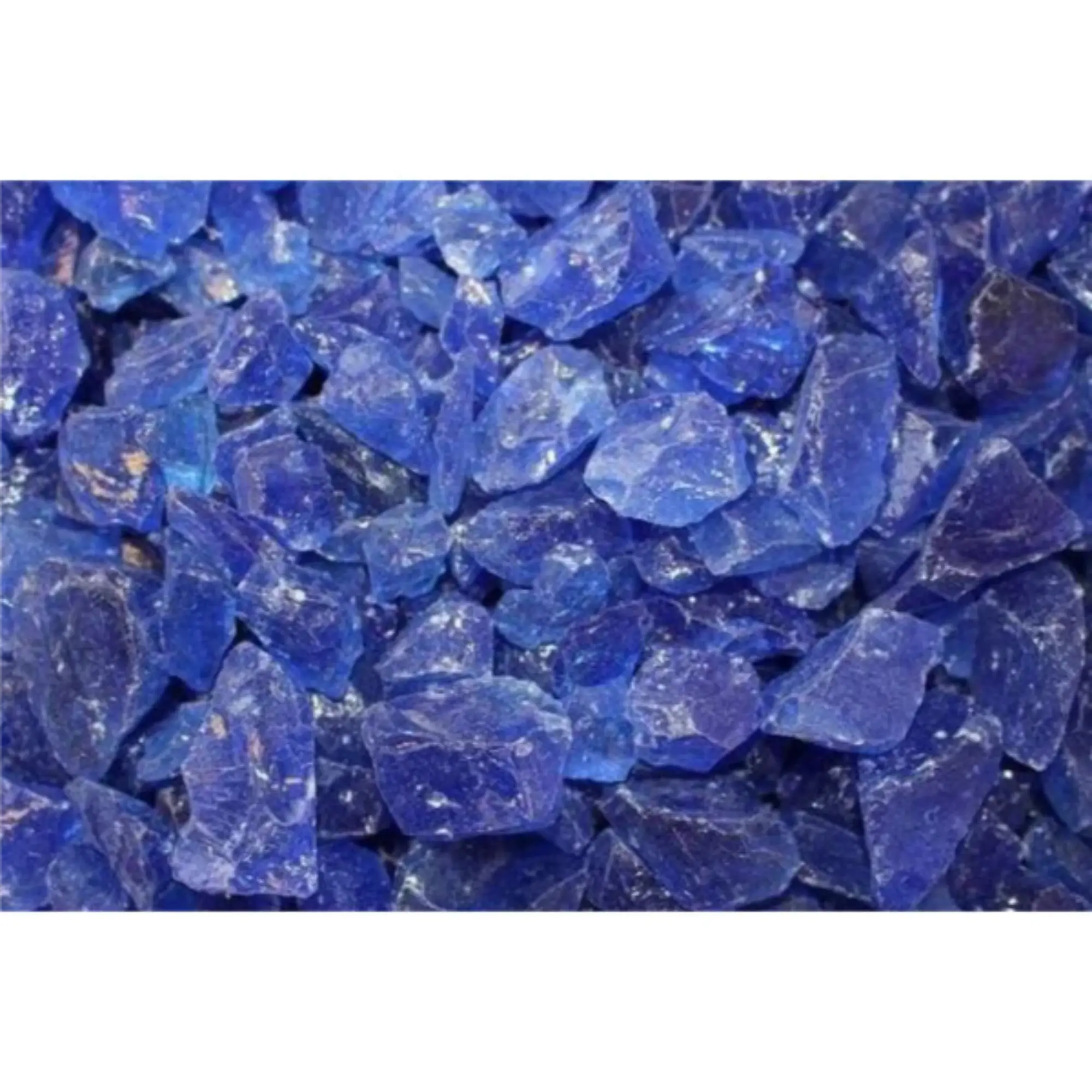 Ocean Blue Classic Fireglass – ½” Crushed (25 lb Tub) Hargrove Hearth Products