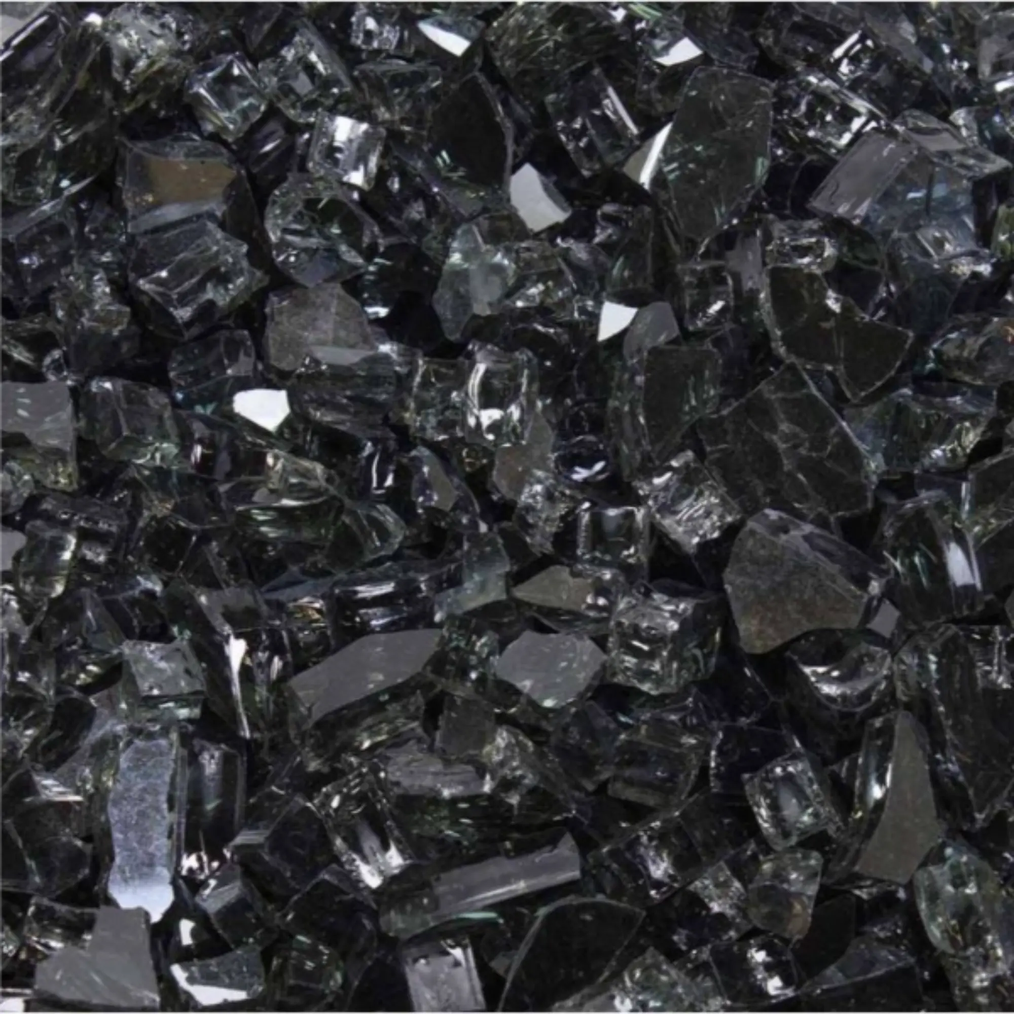 Silver Reflective Fireglass – ½” Crushed (25 lb Tub) Hargrove Hearth Products