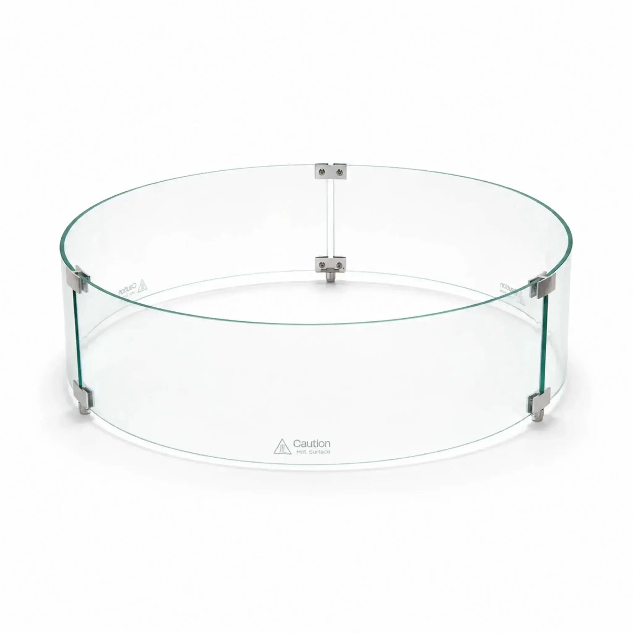 28″ Round Tempered Glass Fire Pit Wind Guard - Flame Havens Flame Havens