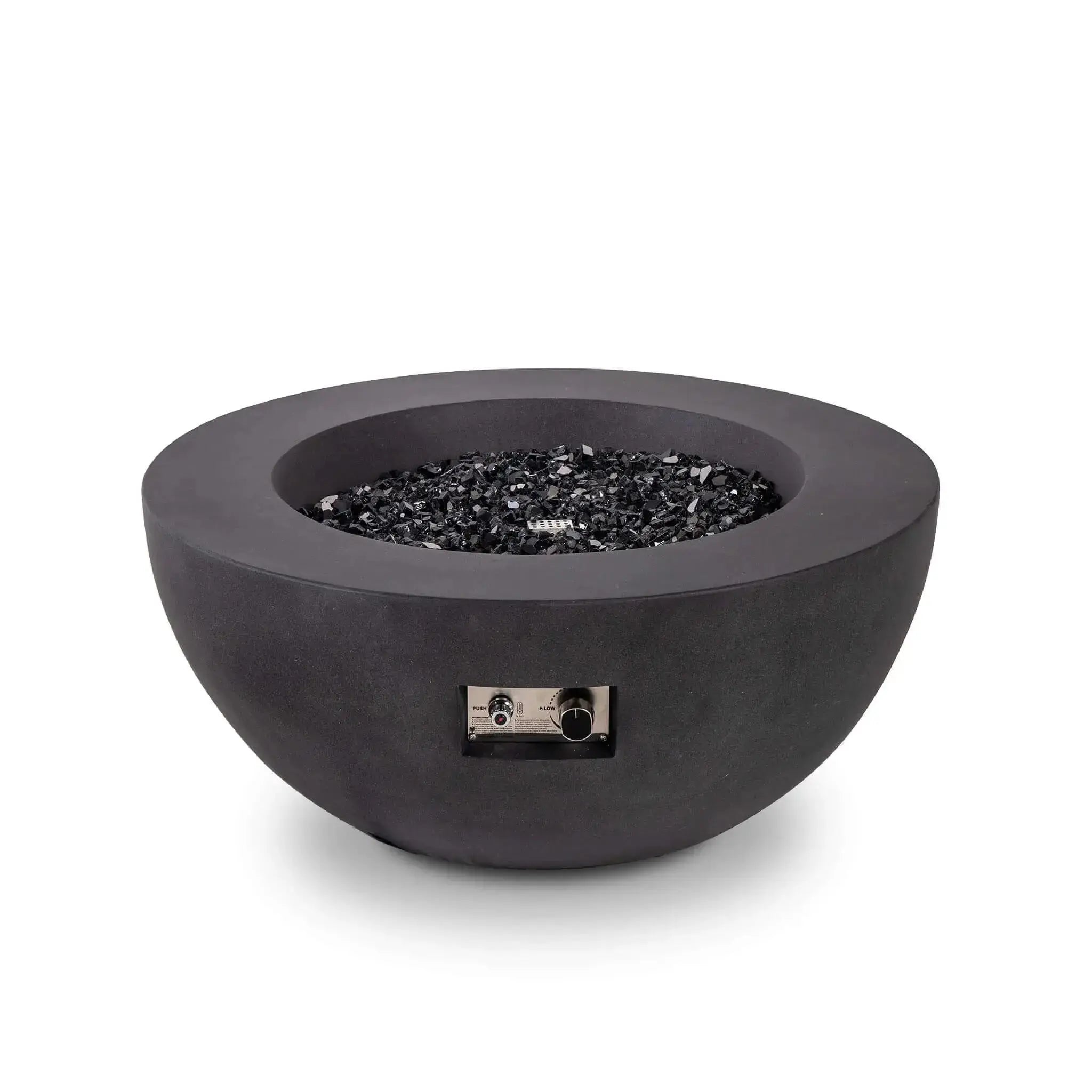 Refuge 36″ Round GFRC Concrete Natural Gas Fire Pit - Flame Havens Flame Havens