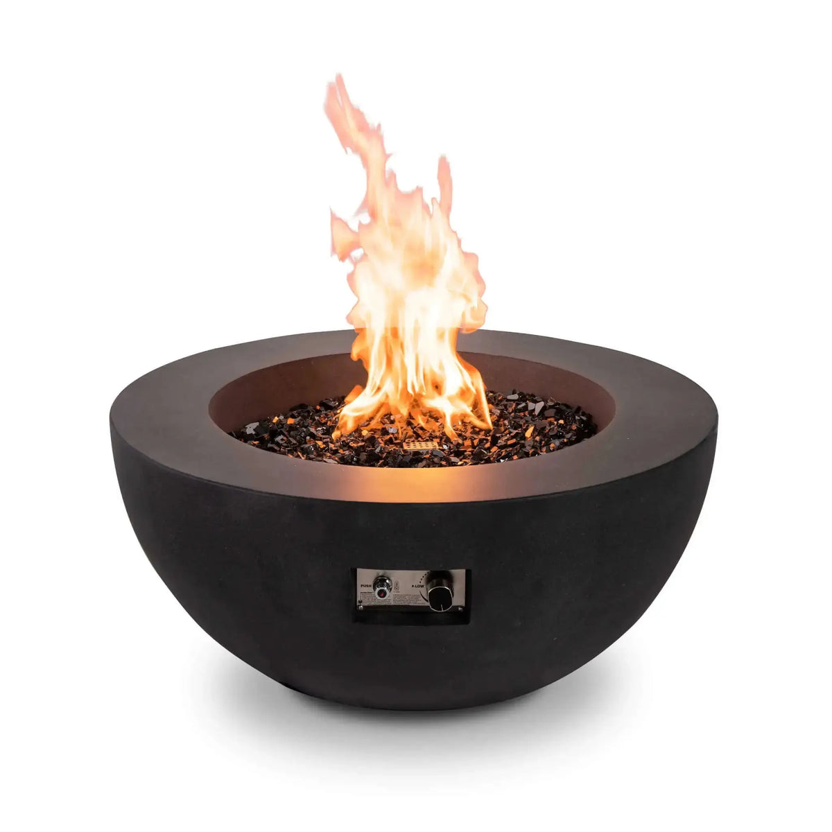 Refuge 36″ Round GFRC Concrete Natural Gas Fire Pit - Flame Havens Flame Havens
