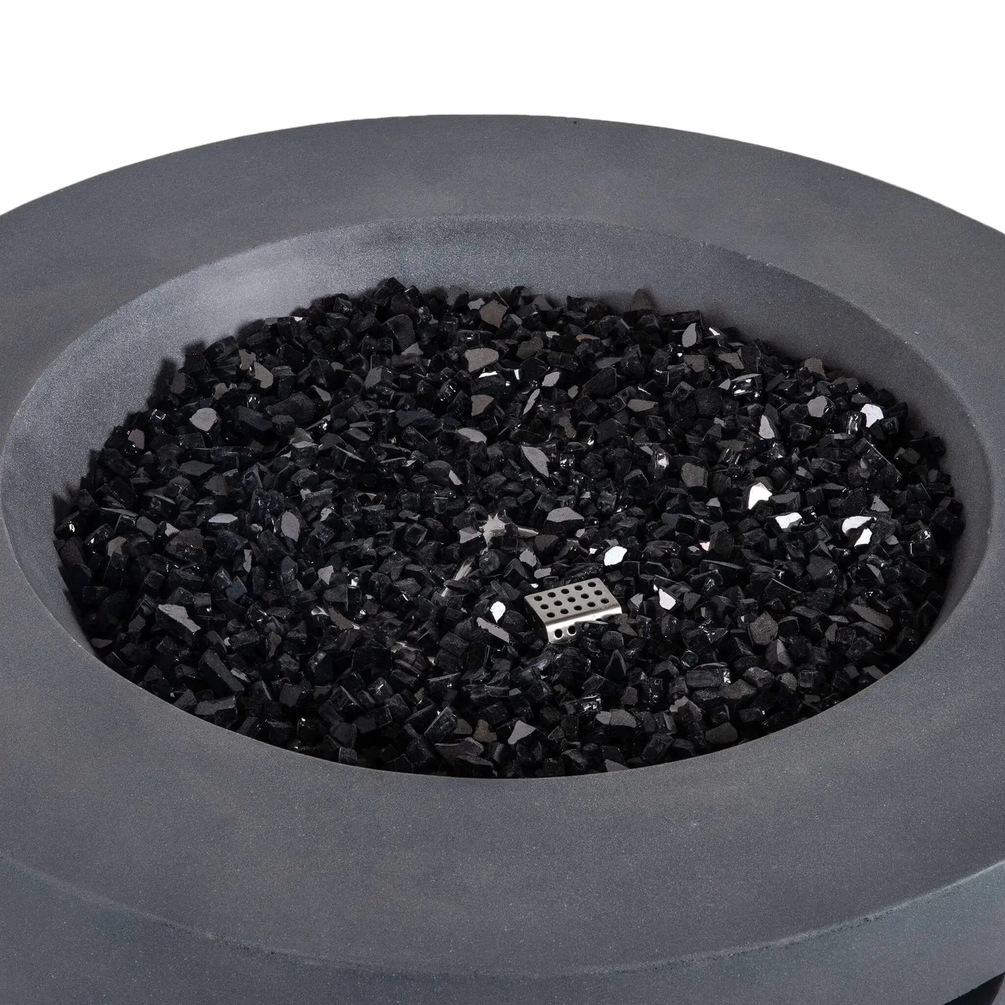 Refuge 36″ Round GFRC Concrete Natural Gas Fire Pit - Flame Havens Flame Havens