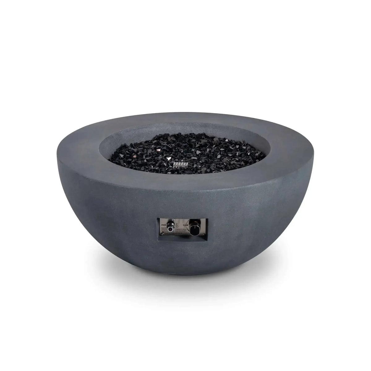 Refuge 36″ Round GFRC Concrete Natural Gas Fire Pit - Flame Havens Flame Havens