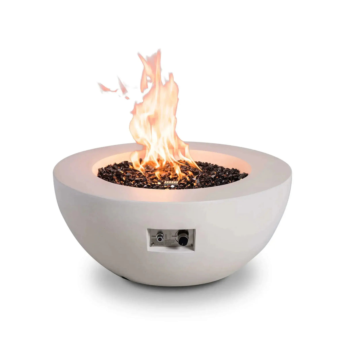 Refuge 36″ Round GFRC Concrete Natural Gas Fire Pit - Flame Havens Flame Havens