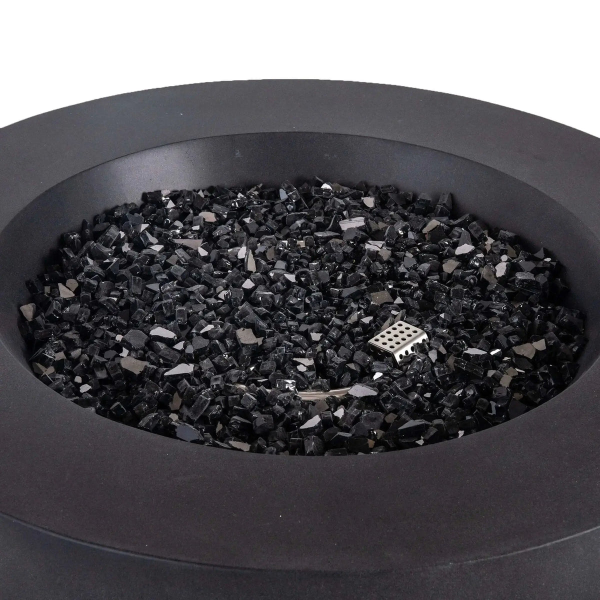 Refuge 36″ Round GFRC Concrete Propane Fire Pit with Hidden Tank Drawer – Flame Havens Flame Havens