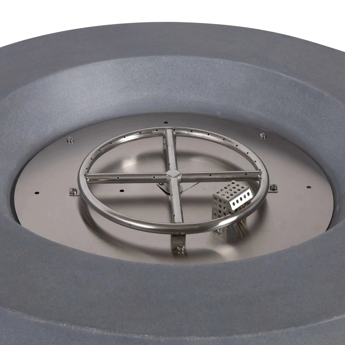 Refuge 36″ Round GFRC Concrete Propane Fire Pit with Hidden Tank Drawer – Flame Havens Flame Havens