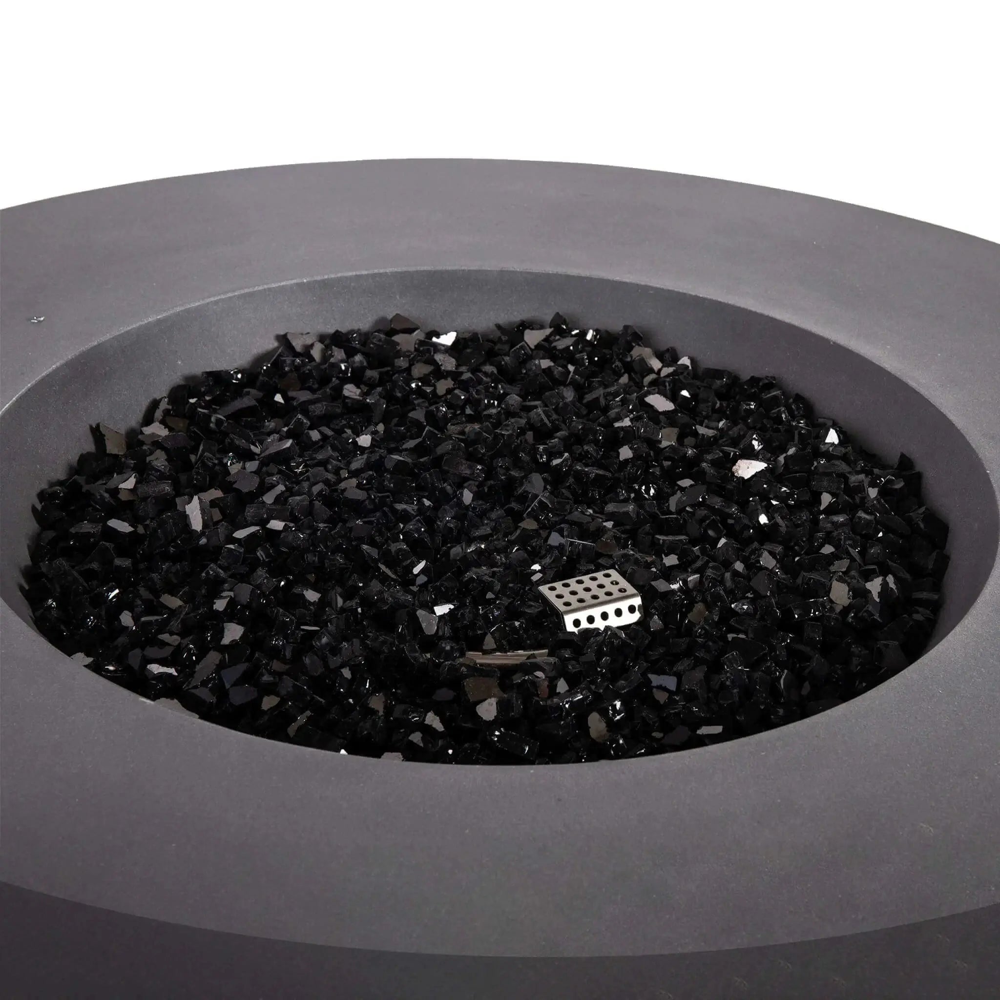 Refuge 43″ Round GFRC Concrete Natural Gas Fire Pit - Flame Havens Flame Havens