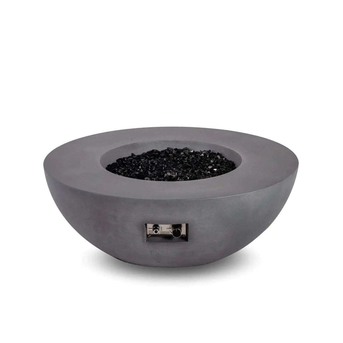 Refuge 43″ Round GFRC Concrete Natural Gas Fire Pit - Flame Havens Flame Havens