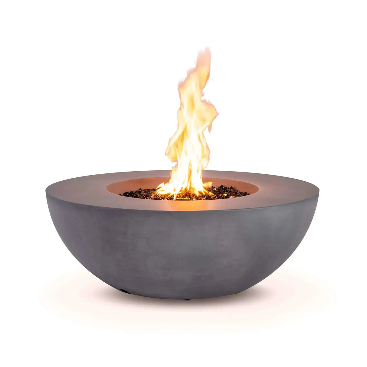 Refuge 43″ Round GFRC Concrete Natural Gas Fire Pit - Flame Havens Flame Havens