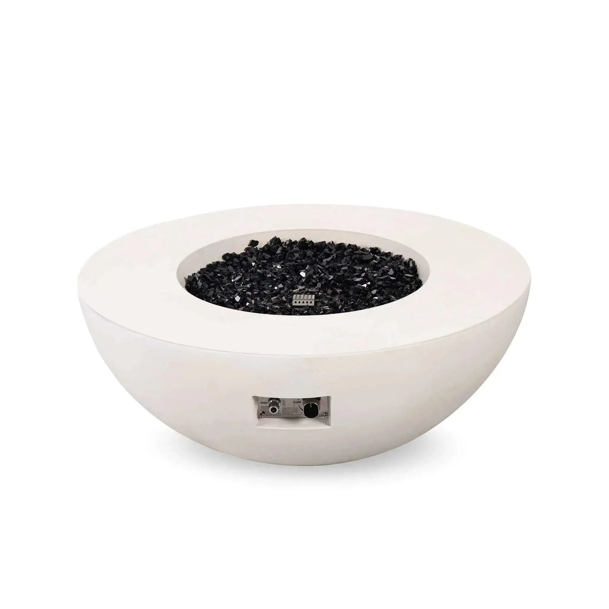 Refuge 43″ Round GFRC Concrete Natural Gas Fire Pit - Flame Havens Flame Havens