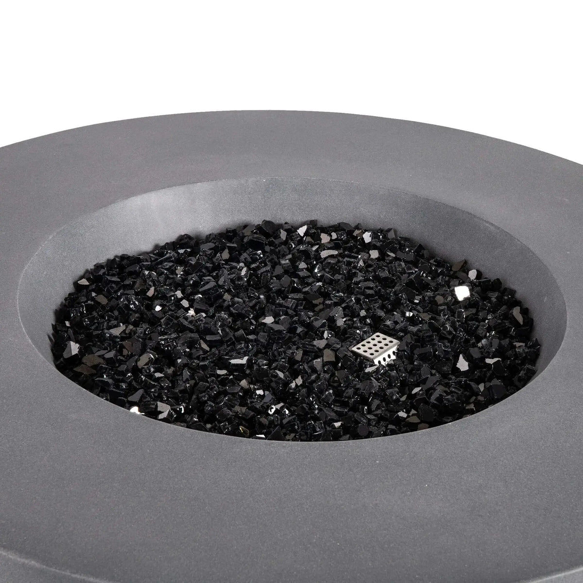 Refuge 43″ Round GFRC Concrete Propane Fire Pit with Hidden Tank Drawer – Flame Havens Flame Havens