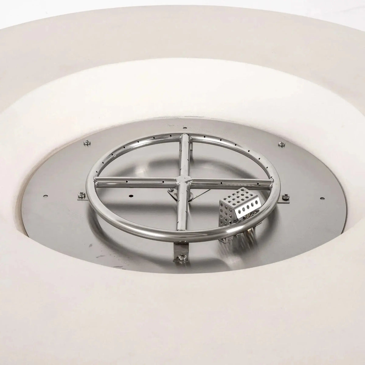 Refuge 43″ Round GFRC Concrete Propane Fire Pit with Hidden Tank Drawer – Flame Havens Flame Havens
