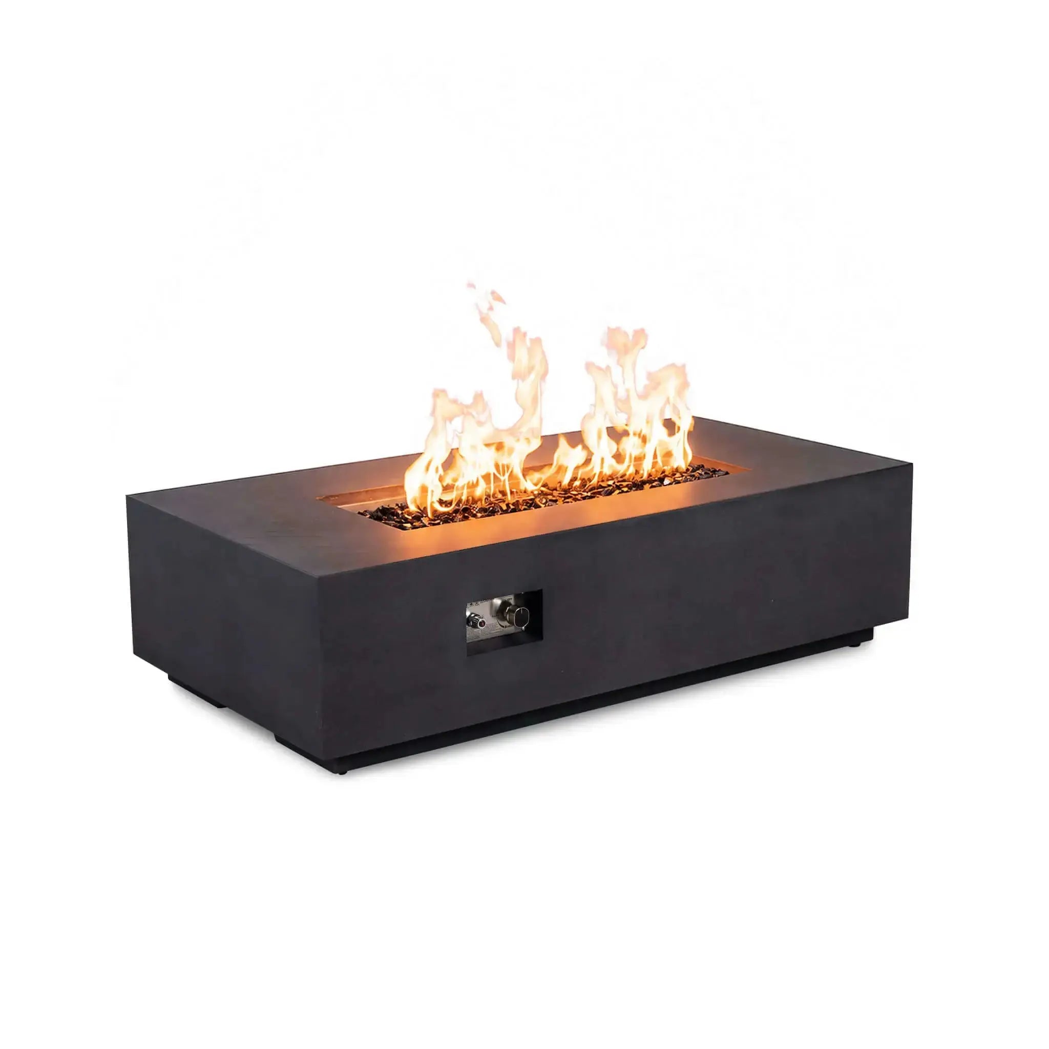 Refuge 56″ x 30″ Rectangular GFRC Concrete Natural Gas Fire Pit - Flame Havens Flame Havens