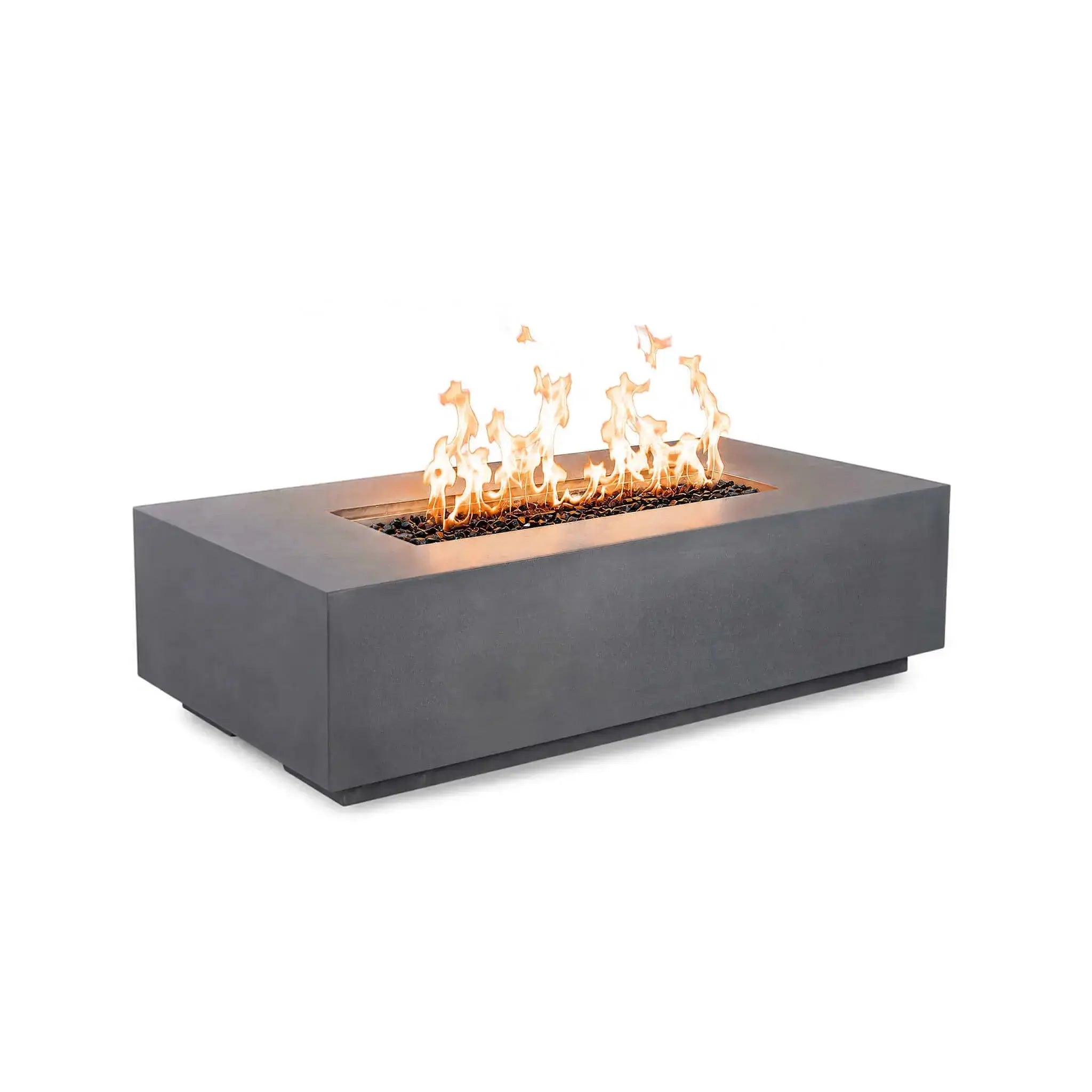 Refuge 56″ x 30″ Rectangular GFRC Concrete Natural Gas Fire Pit - Flame Havens Flame Havens