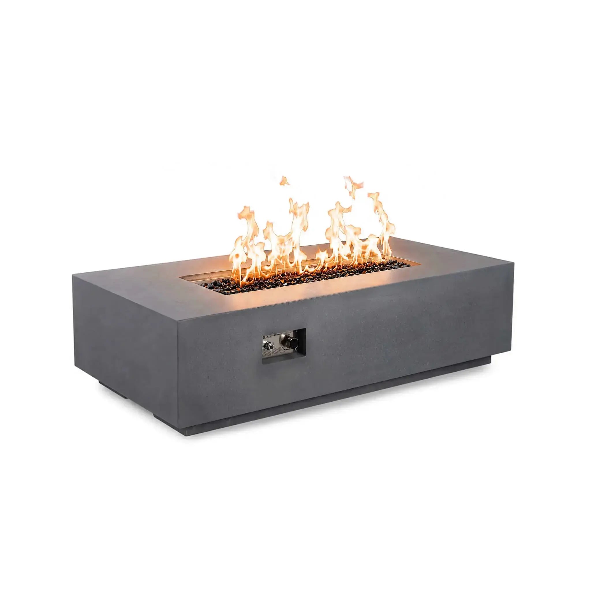 Refuge 56″ x 30″ Rectangular GFRC Concrete Natural Gas Fire Pit - Flame Havens Flame Havens