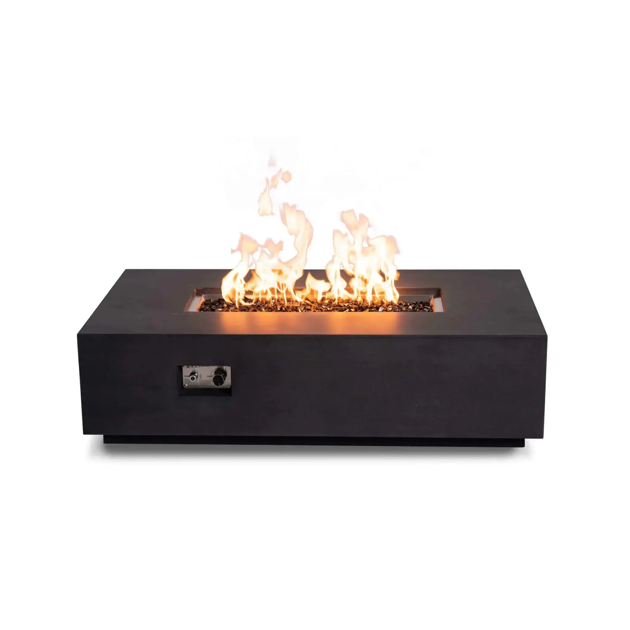 Refuge 56″ x 30″ Rectangular GFRC Concrete Natural Gas Fire Pit - Flame Havens Flame Havens