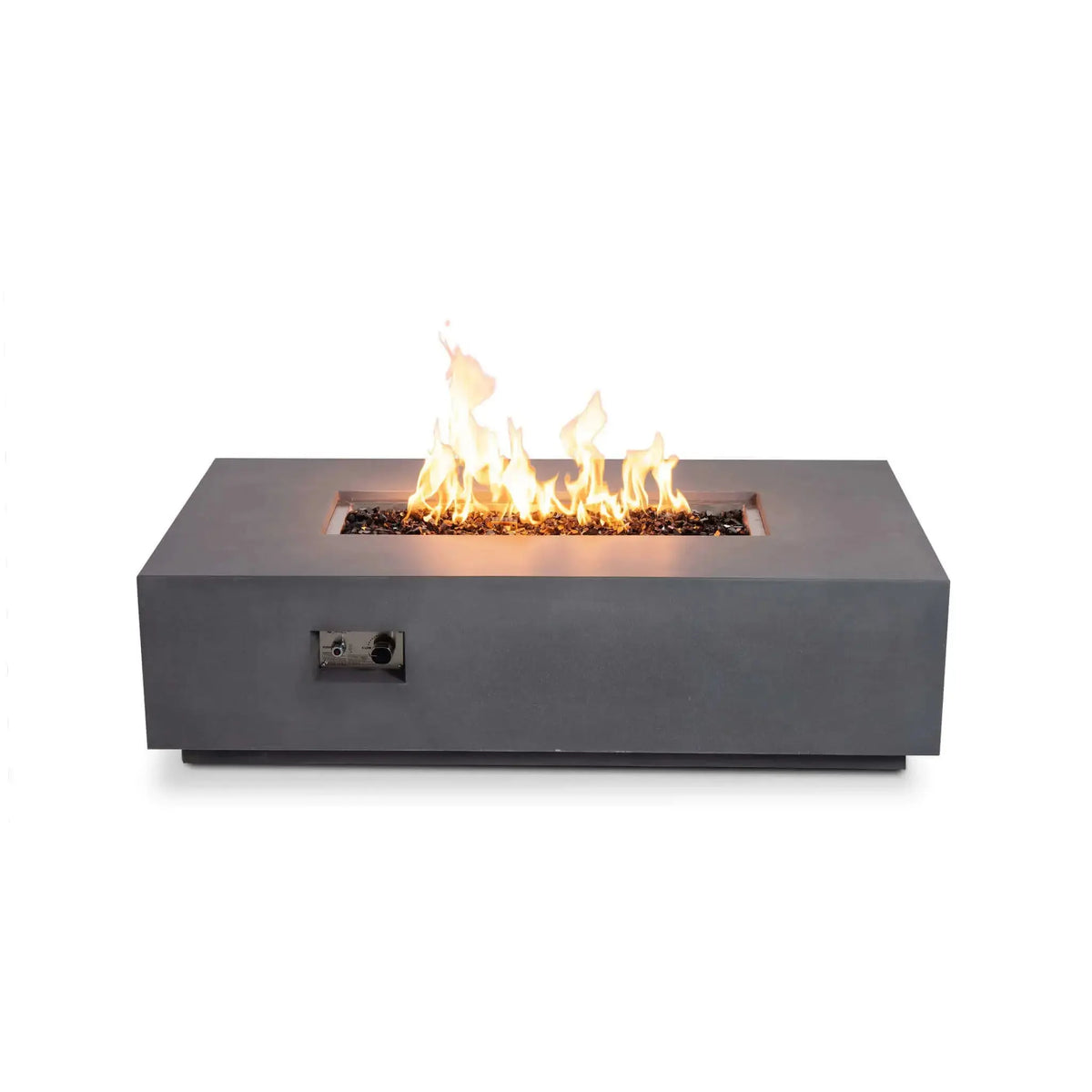 Refuge 56″ x 30″ Rectangular GFRC Concrete Natural Gas Fire Pit - Flame Havens Flame Havens