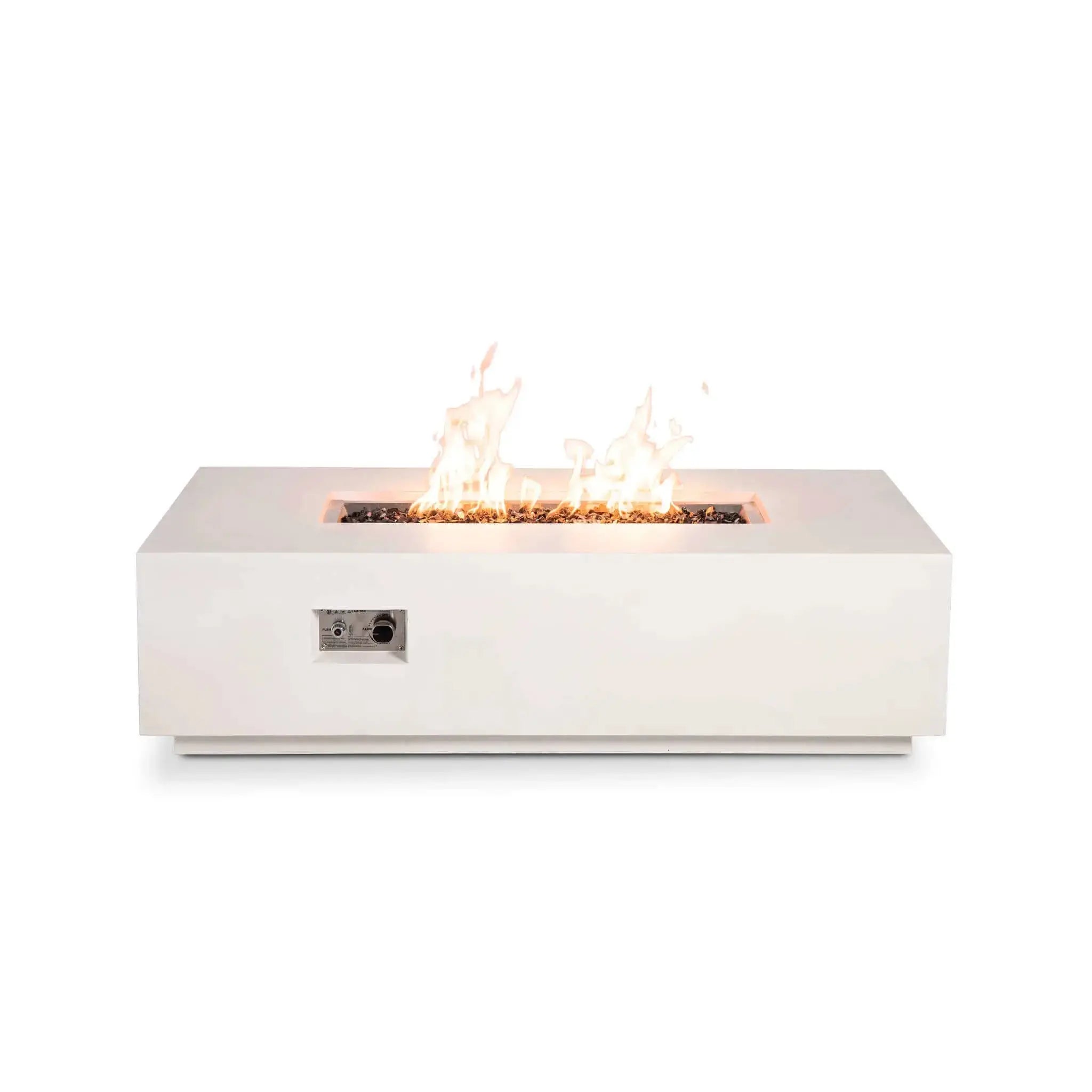 Refuge 56″ x 30″ Rectangular GFRC Concrete Natural Gas Fire Pit - Flame Havens Flame Havens