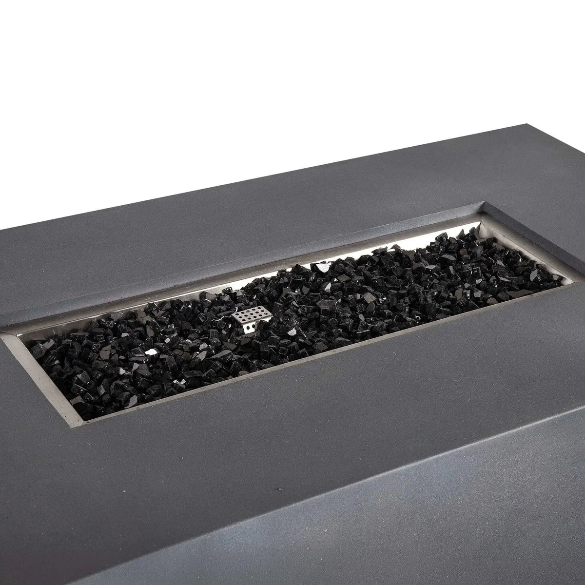 Refuge 56″ x 30″ Rectangular GFRC Concrete Propane Fire Pit with Hidden Tank Drawer – Flame Havens Flame Havens