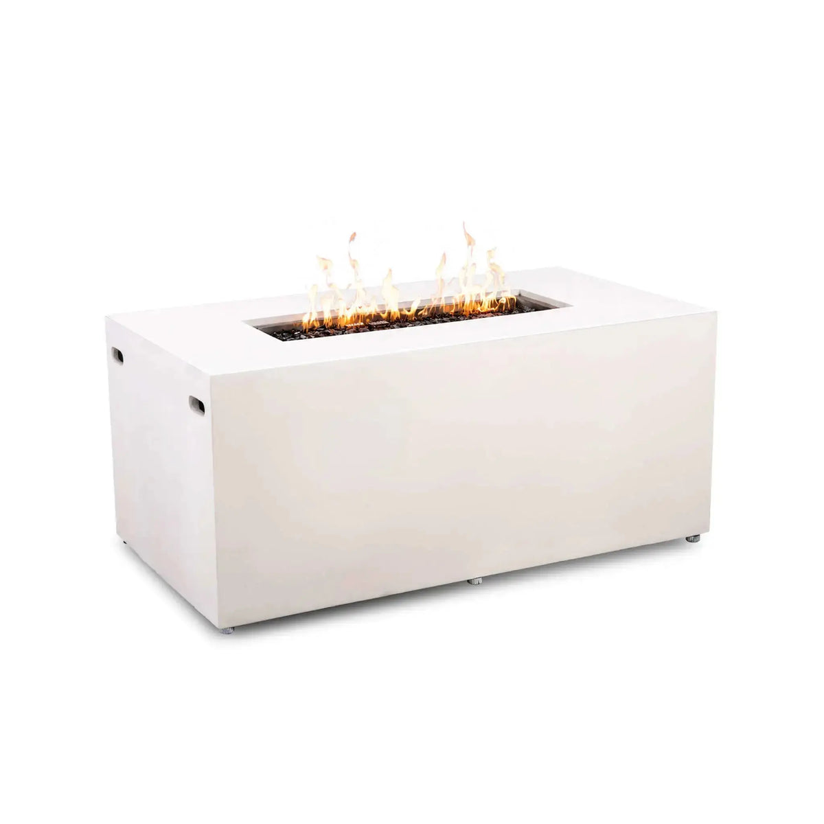 Refuge 56″ x 30″ Rectangular GFRC Concrete Propane Fire Pit with Hidden Tank Drawer – Flame Havens Flame Havens