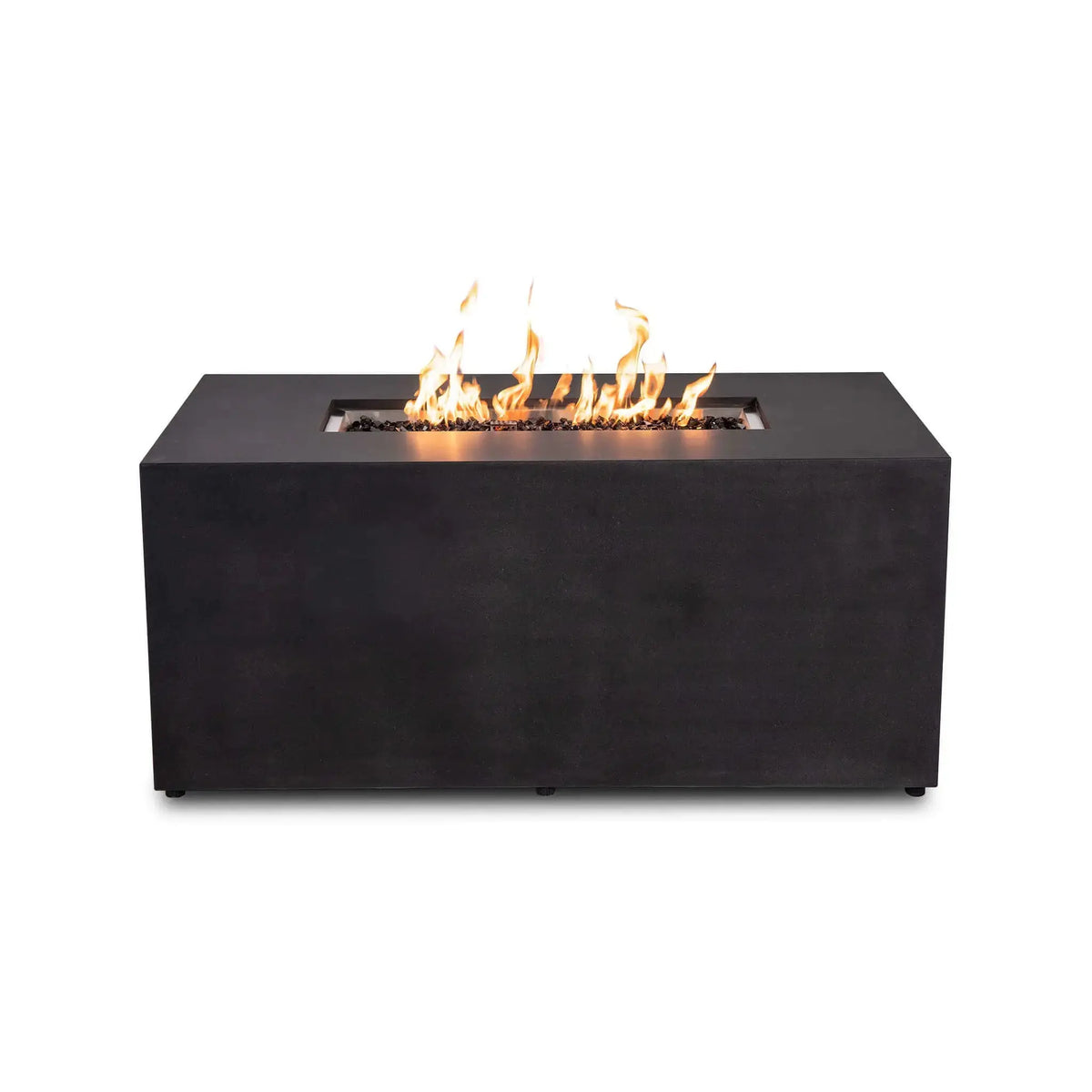 Refuge 56″ x 30″ Rectangular GFRC Concrete Propane Fire Pit with Hidden Tank Drawer – Flame Havens Flame Havens