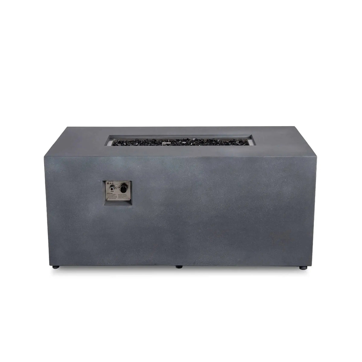 Refuge 56″ x 30″ Rectangular GFRC Concrete Propane Fire Pit with Hidden Tank Drawer – Flame Havens Flame Havens