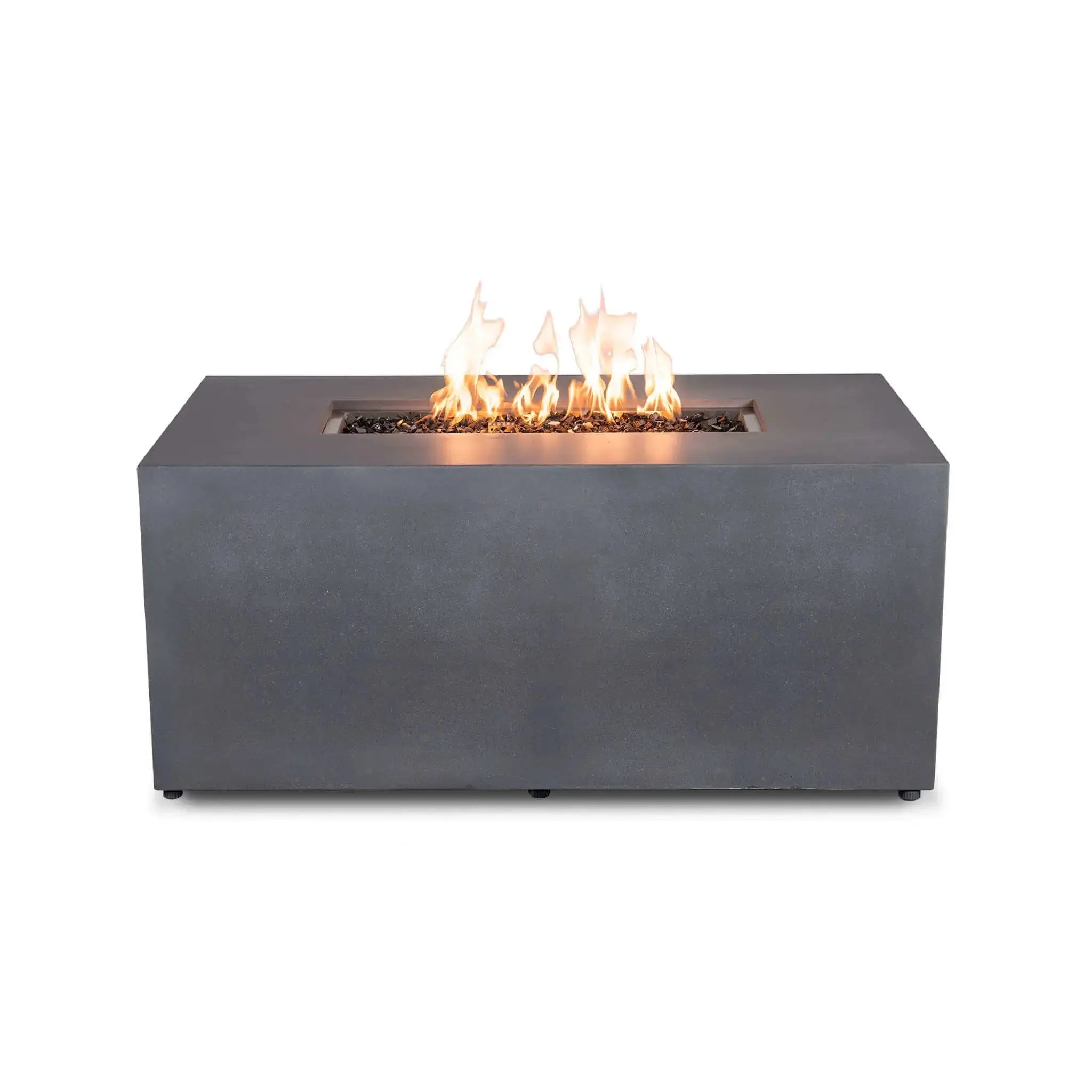 Refuge 56″ x 30″ Rectangular GFRC Concrete Propane Fire Pit with Hidden Tank Drawer – Flame Havens Flame Havens
