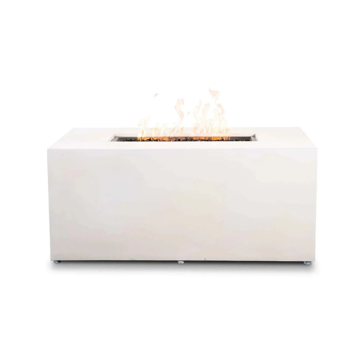 Refuge 56″ x 30″ Rectangular GFRC Concrete Propane Fire Pit with Hidden Tank Drawer – Flame Havens Flame Havens