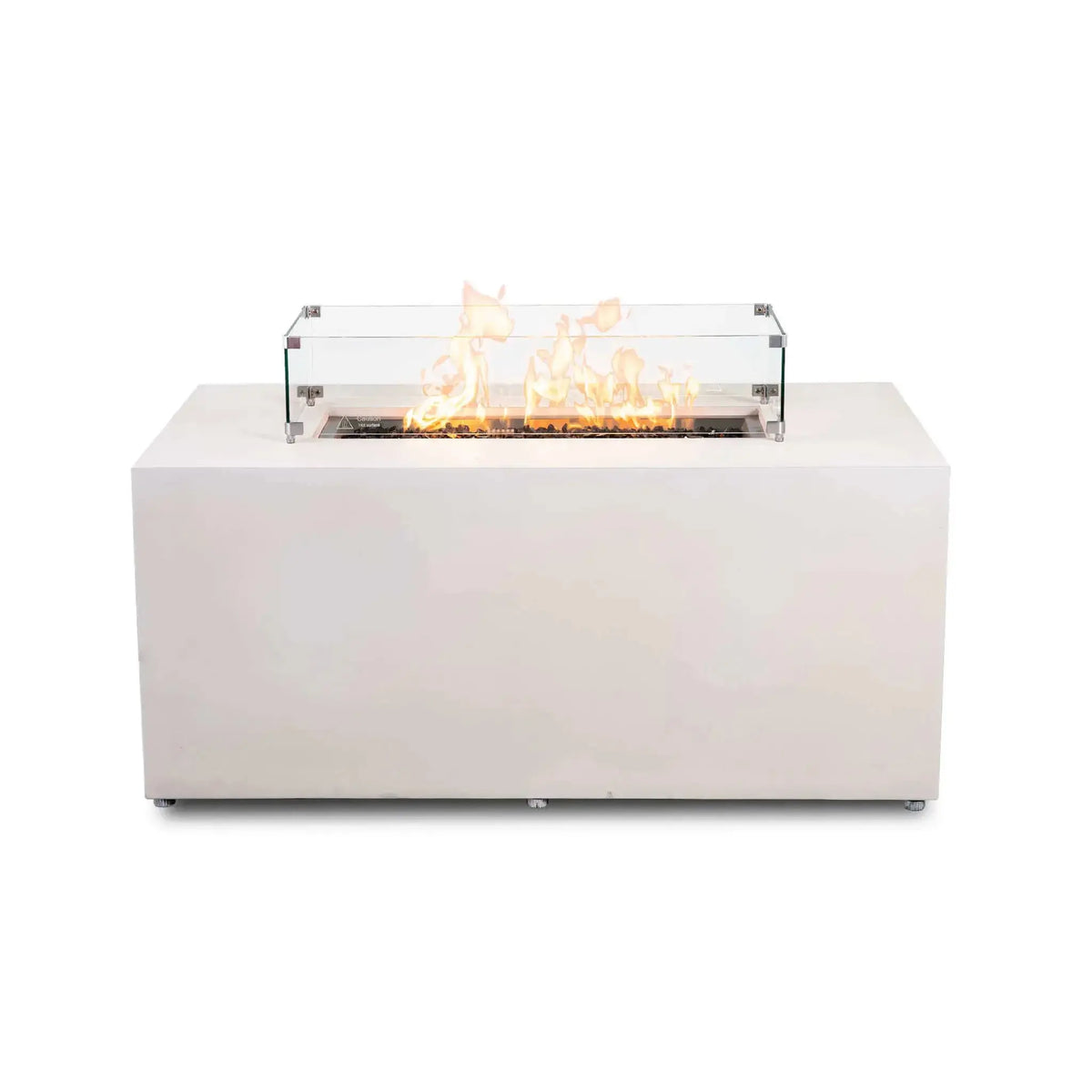 36″ x 14″ Rectangular Tempered Glass Fire Pit Wind Guard - Flame Havens Flame Havens