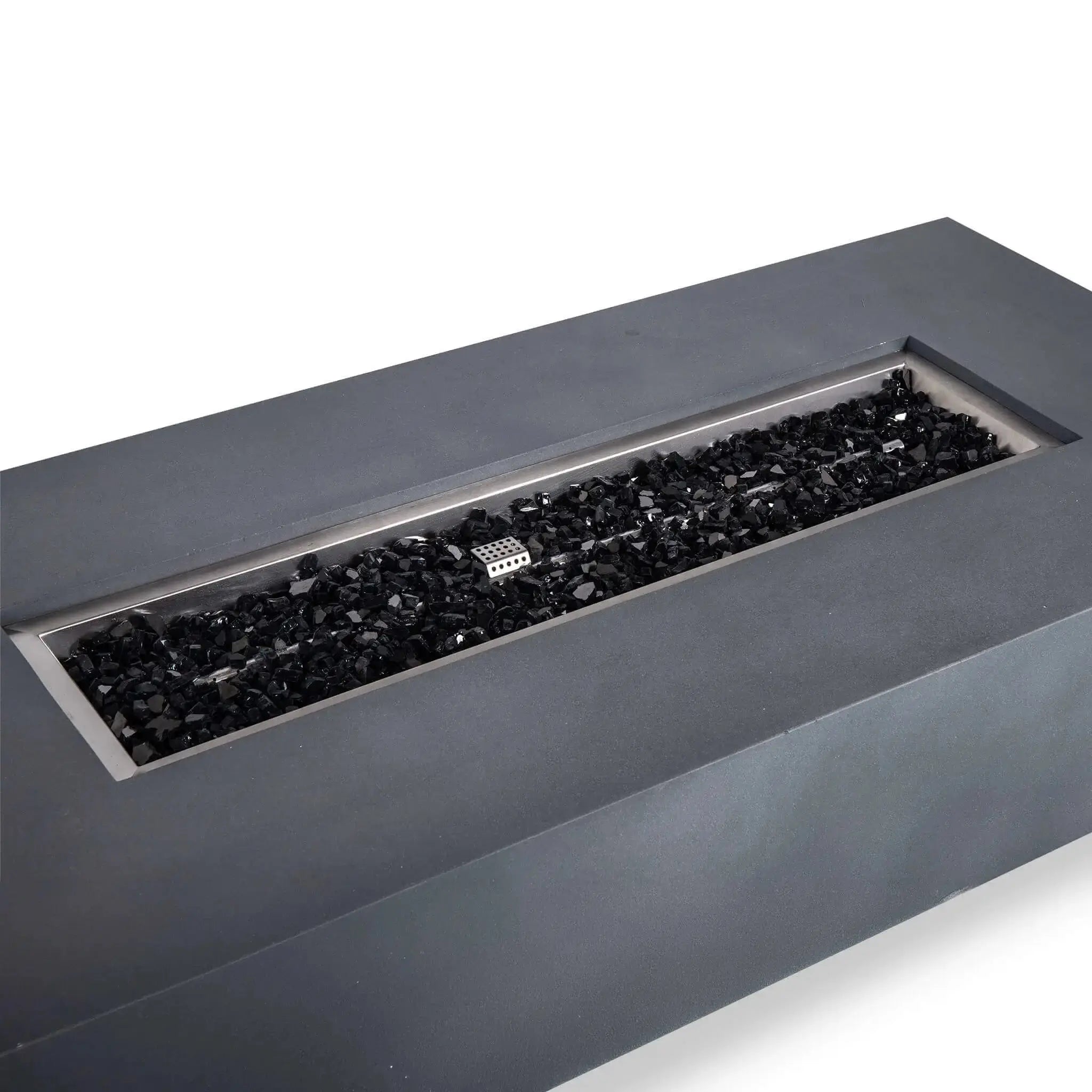 Refuge 68″ x 30″ Rectangular GFRC Concrete Natural Gas Fire Pit - Flame Havens Flame Havens