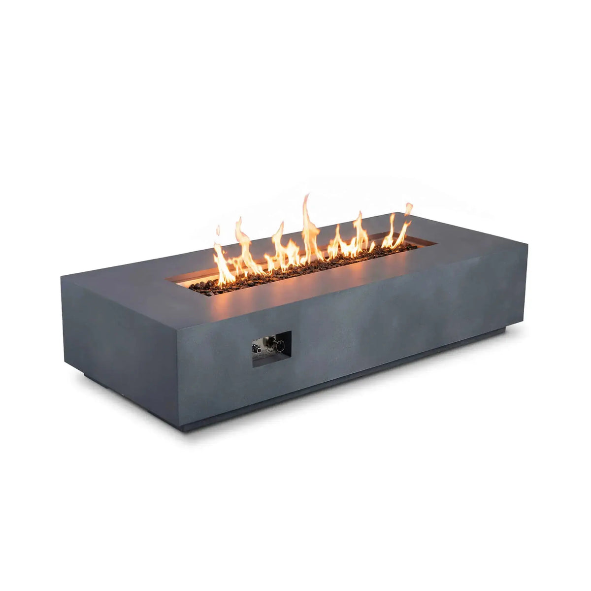 Refuge 68″ x 30″ Rectangular GFRC Concrete Natural Gas Fire Pit – Flame Havens Flame Havens