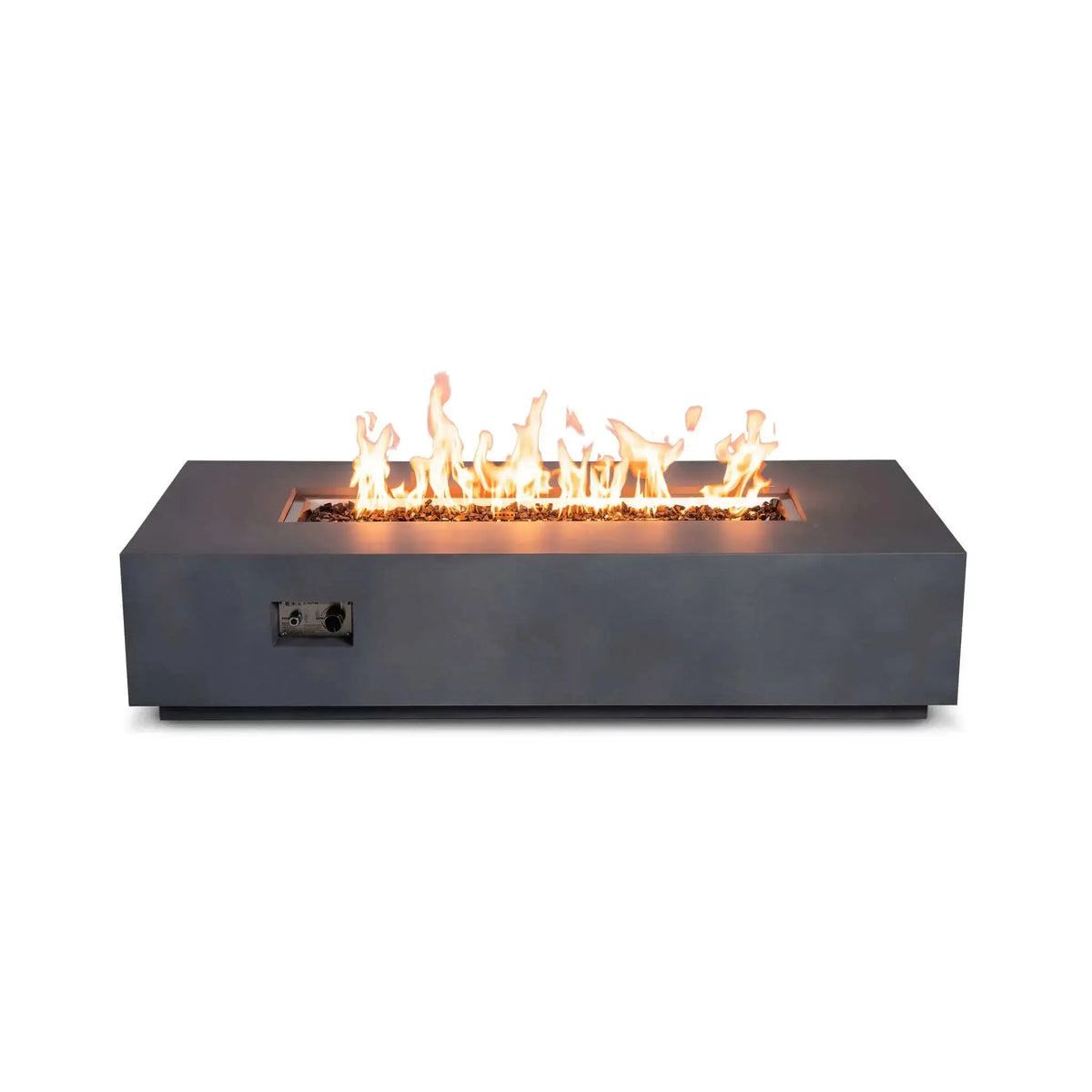 Refuge 68″ x 30″ Rectangular GFRC Concrete Natural Gas Fire Pit - Flame Havens Flame Havens
