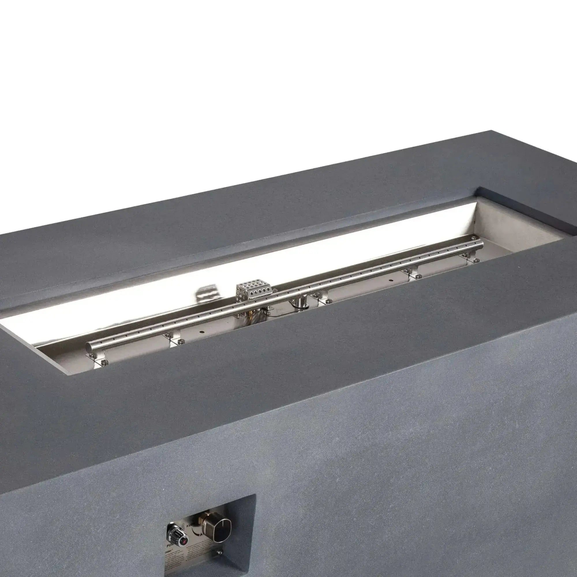 Refuge 68″ x 30″ Rectangular GFRC Concrete Propane Fire Pit with Hidden Tank Drawer – Flame Havens Flame Havens