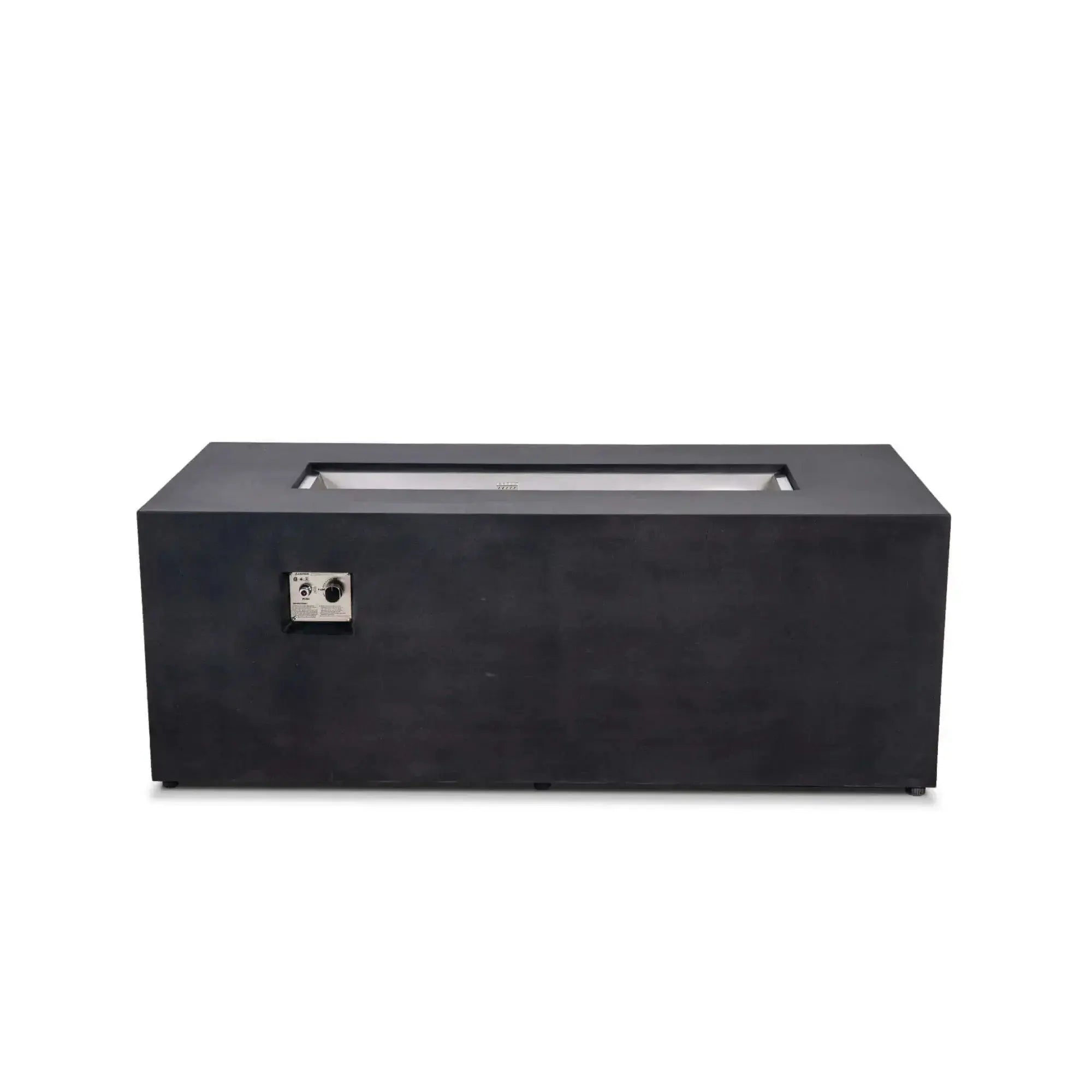 Refuge 68″ x 30″ Rectangular GFRC Concrete Propane Fire Pit with Hidden Tank Drawer – Flame Havens Flame Havens
