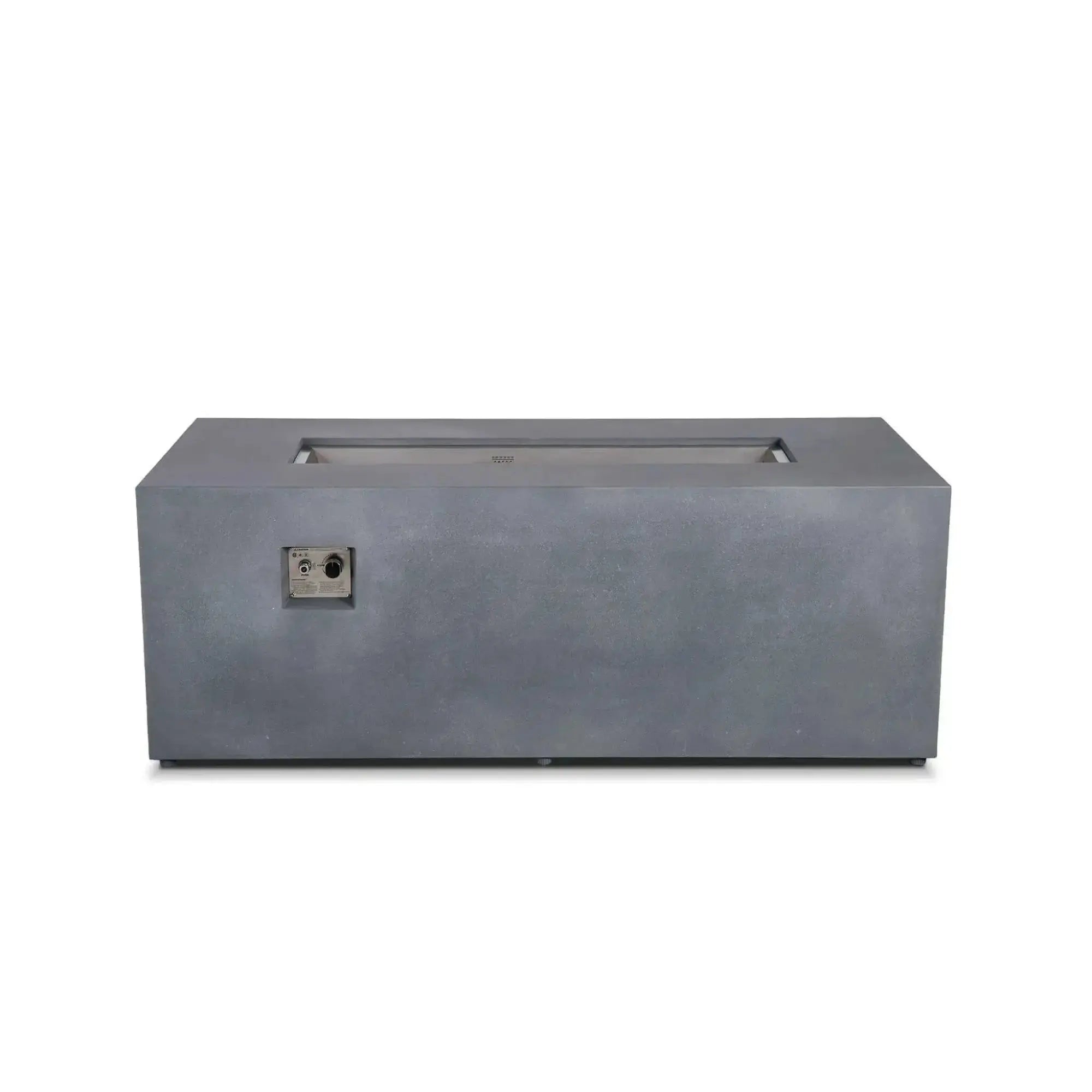 Refuge 68″ x 30″ Rectangular GFRC Concrete Propane Fire Pit with Hidden Tank Drawer – Flame Havens Flame Havens