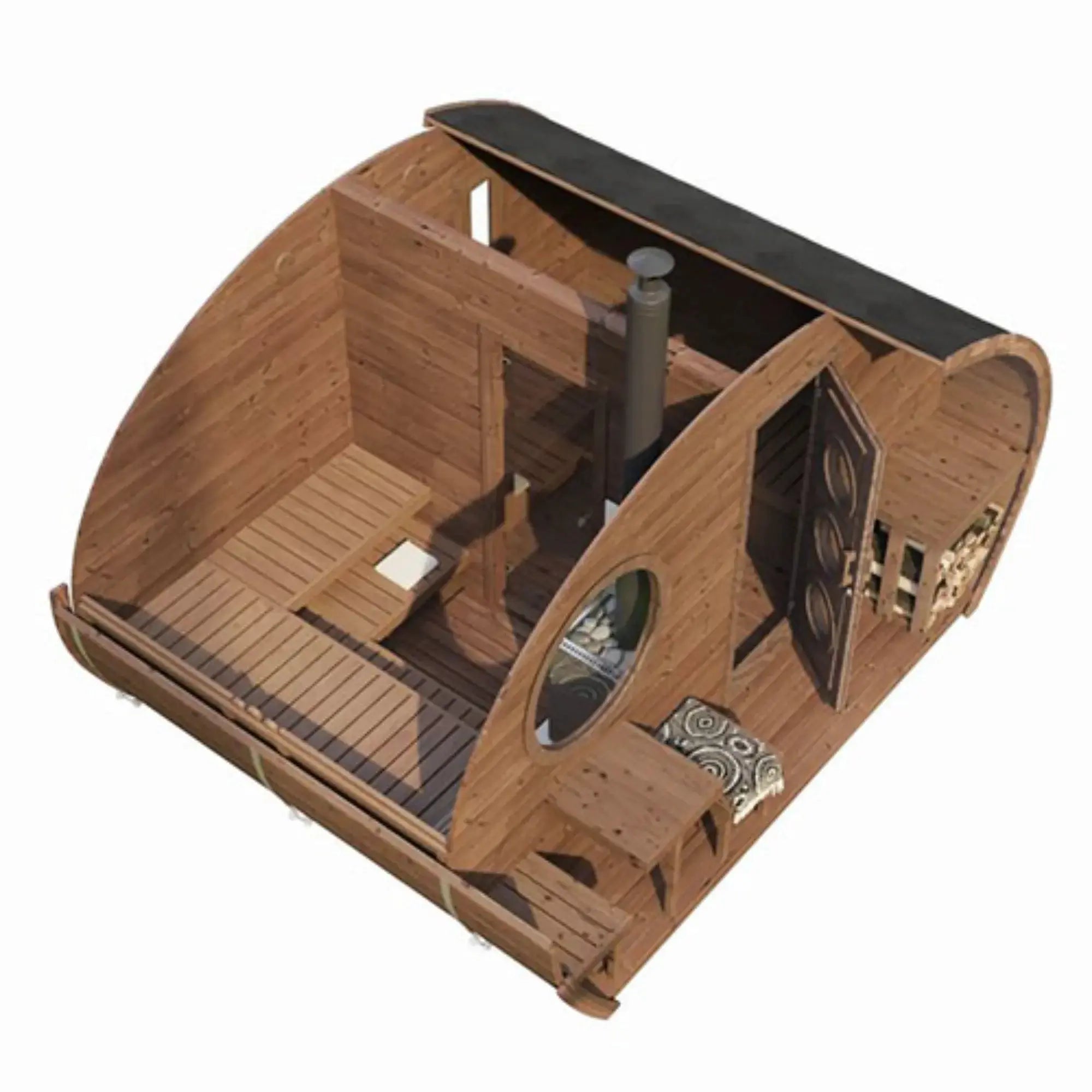 SaunaLife Model G11 Garden Series Outdoor Home Sauna Kit SaunaLife