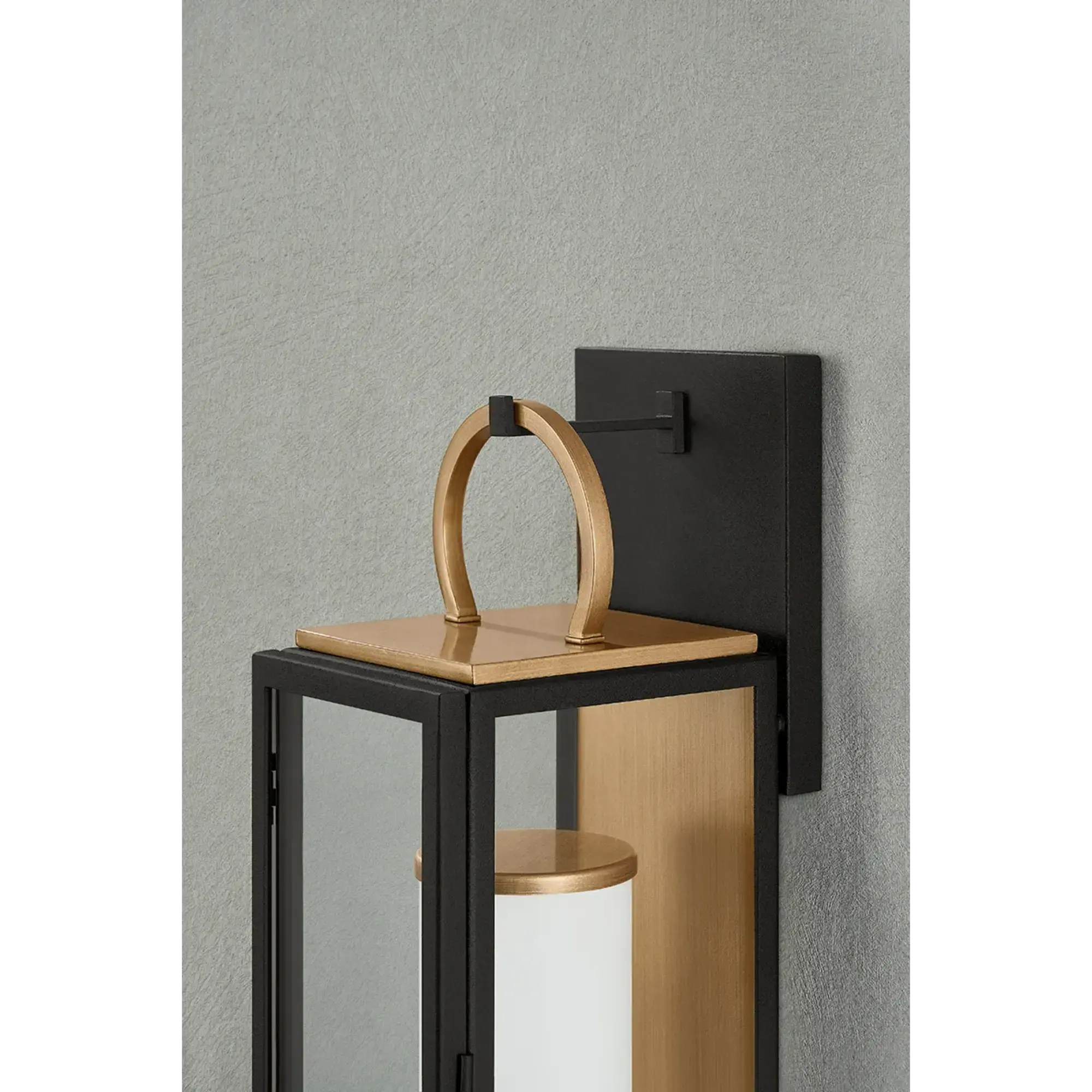 Troy Lighting Gareth 18.25-Inch Outdoor Wall Sconce - Patina Brass - Wet Rated - B6718-PBR/TBK Troy Lighting